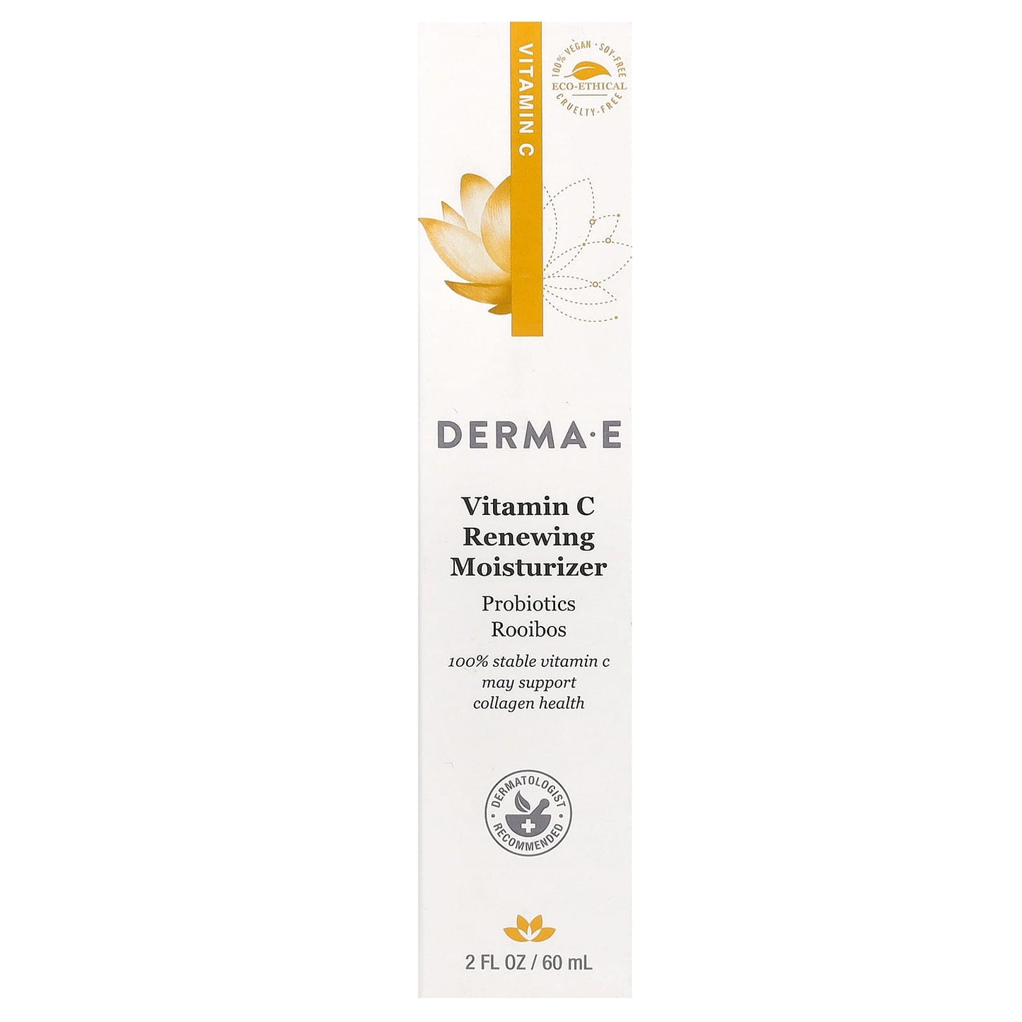 DERMA E, Vitamin C Renewing Moisturizer, Probiotics & Rooibos, 2 fl oz (60 ml)