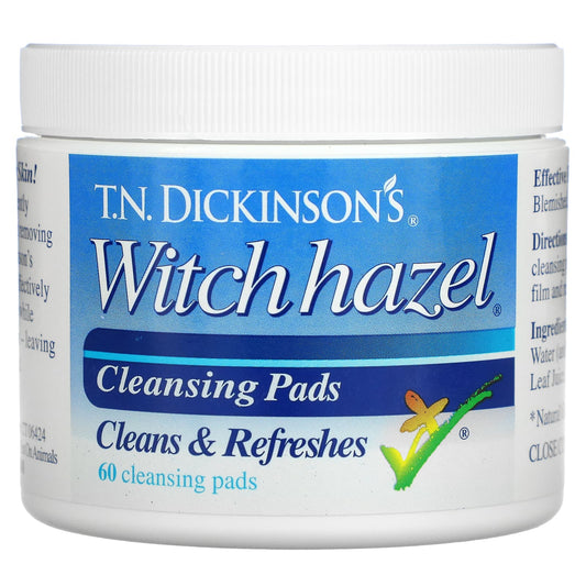 Dickinson Brands-T.N. Dickinson's Witch Hazel Cleansing Pads-60 Pads