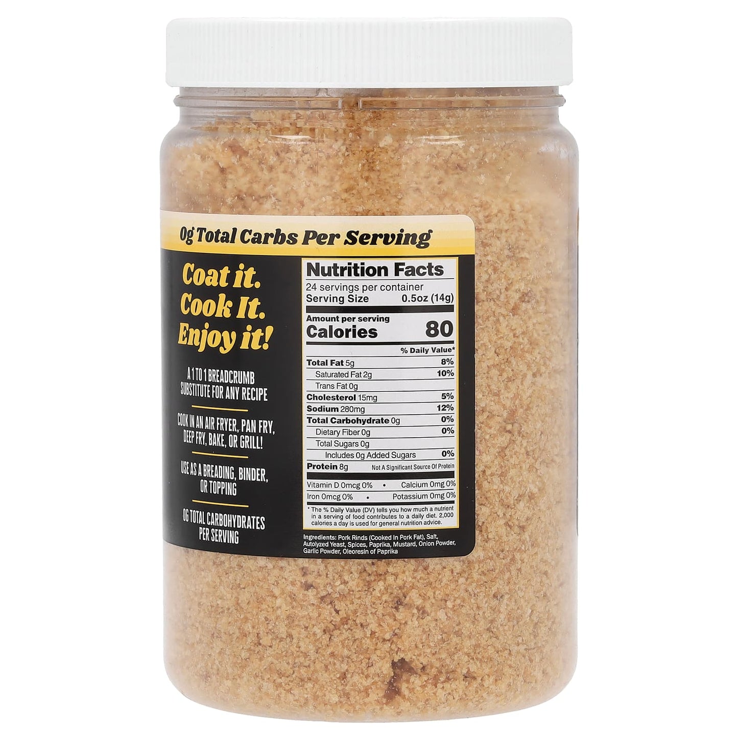 Pork King Good, Pork Rind Crumbs, Original, 12 oz (340 g)