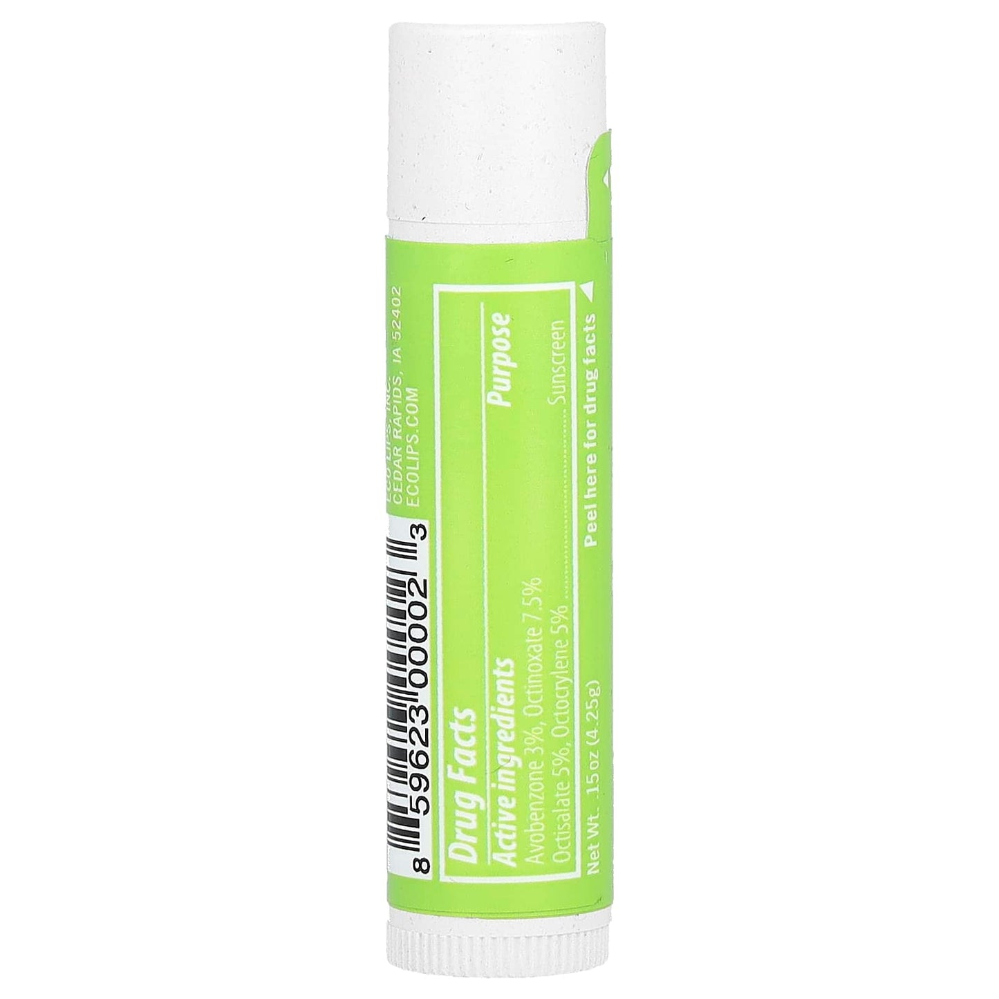 Eco Lips, Sunscreen Lip Balm, SPF 15, Mint, 0.15 oz (4.25 g)