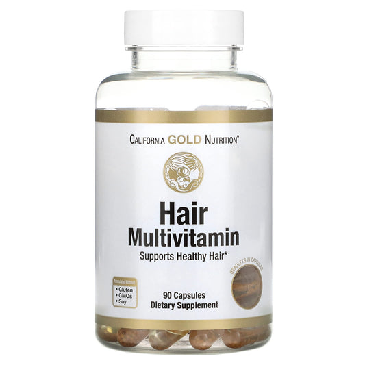 California Gold Nutrition-Hair Multivitamin-90 Gelatin Capsules