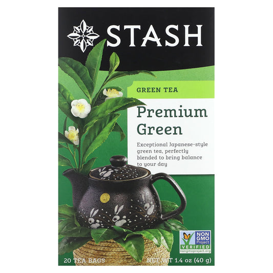 Stash Tea-Green Tea-Premium Green-20 Tea Bags-1.4 oz (40 g)