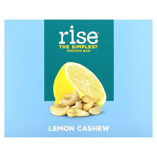 Rise Bar-The Simplest Protein Bar-Lemon Cashew-12 Bars-2.1 oz (60 g) Each