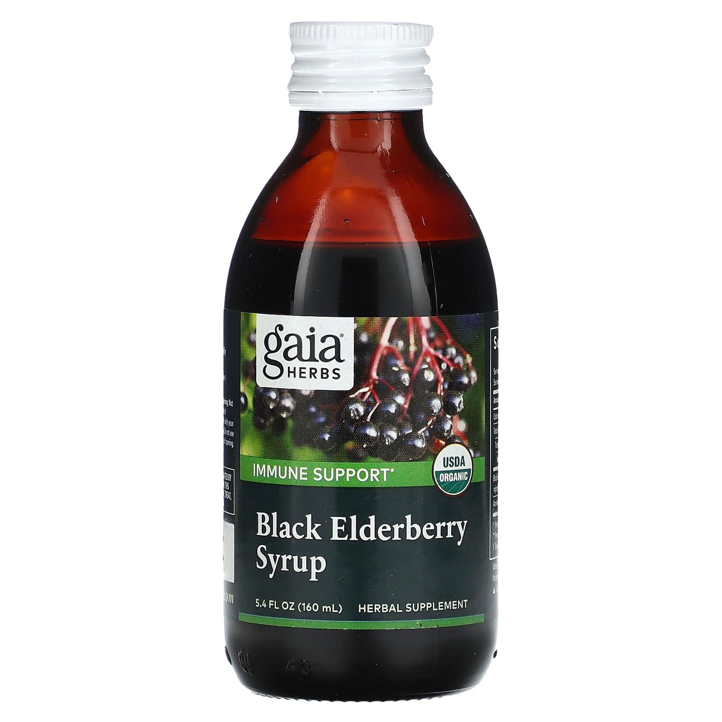 Gaia Herbs, Black Elderberry Syrup, 5.4 fl oz (160 ml)