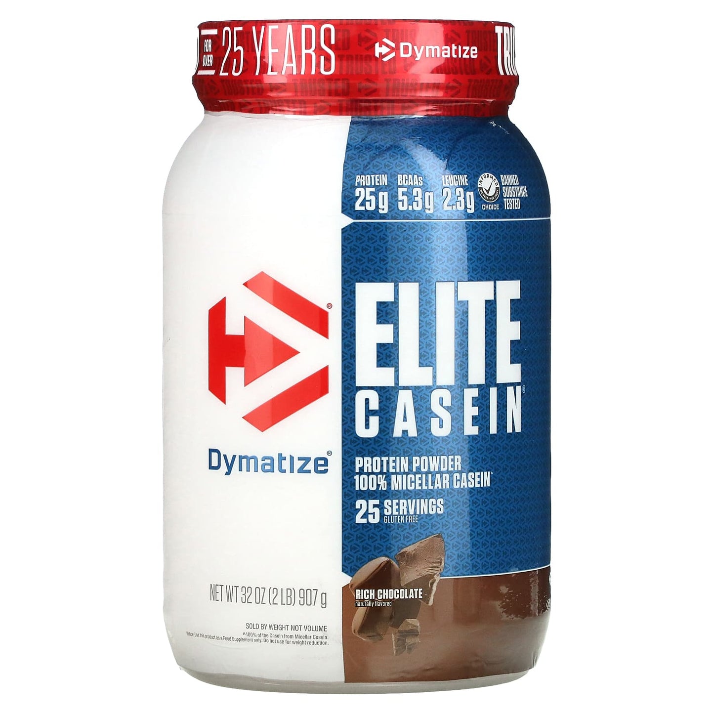 Dymatize-Elite Casein-Rich Chocolate-2 lb (907 g)