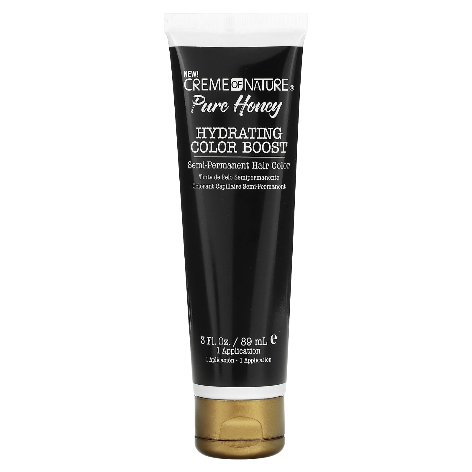 Creme Of Nature-Pure Honey-Hydrating Color Boost-Silky Jet Black-3 fl oz (89 ml)