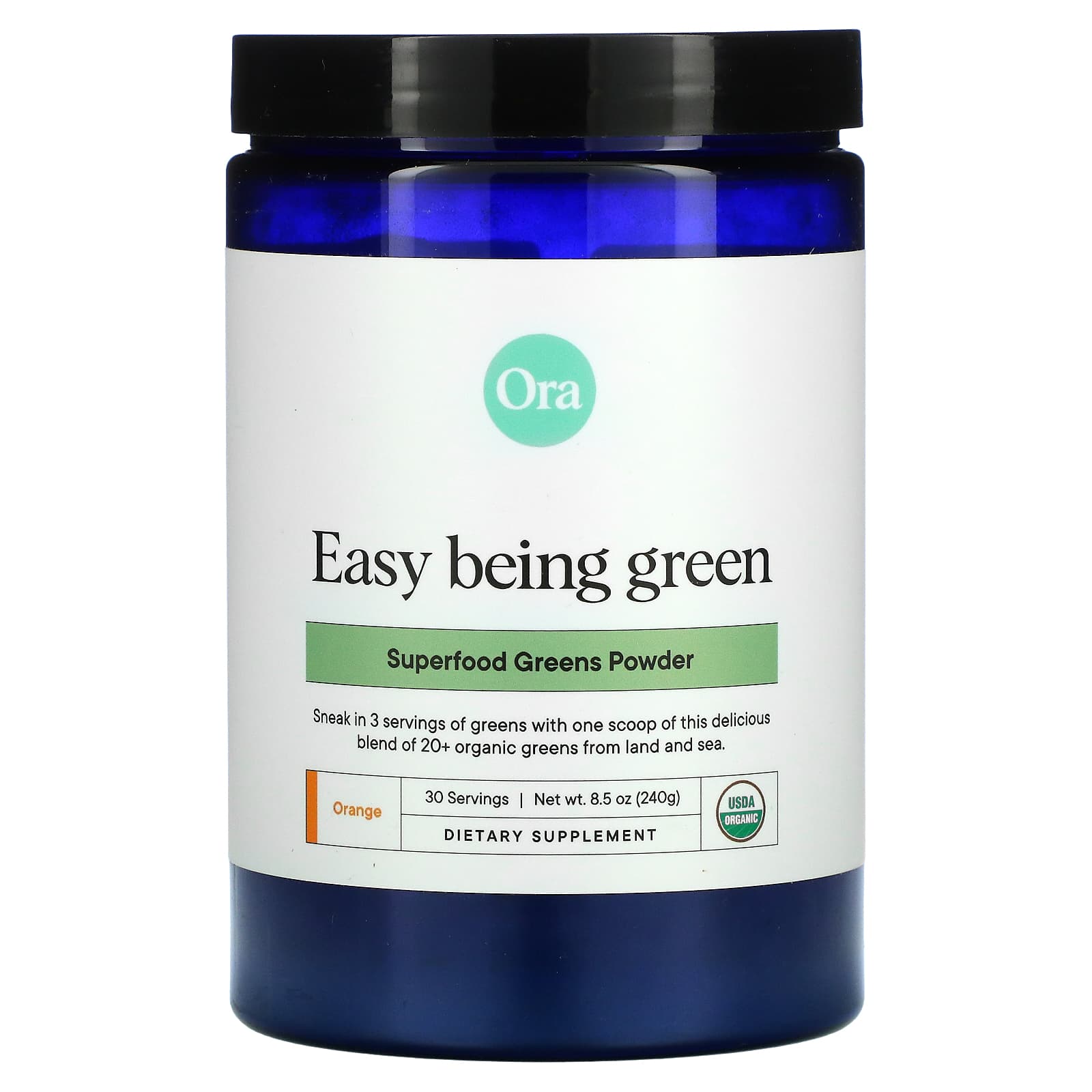 Ora-Easy Being Green-Superfood Greens Powder-Orange-8.5 (240 g)