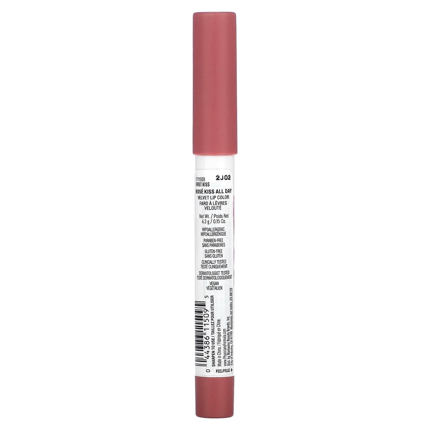 Physicians Formula, Rose Kiss All Day, Velvet Lip Color, First Kiss, 0.15 oz (4.3 g)