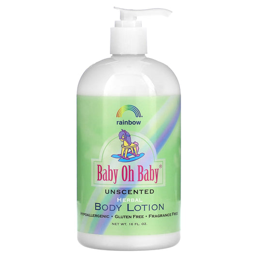 Rainbow Research-Baby Oh Baby-Herbal Body Lotion-Unscented-16 fl oz