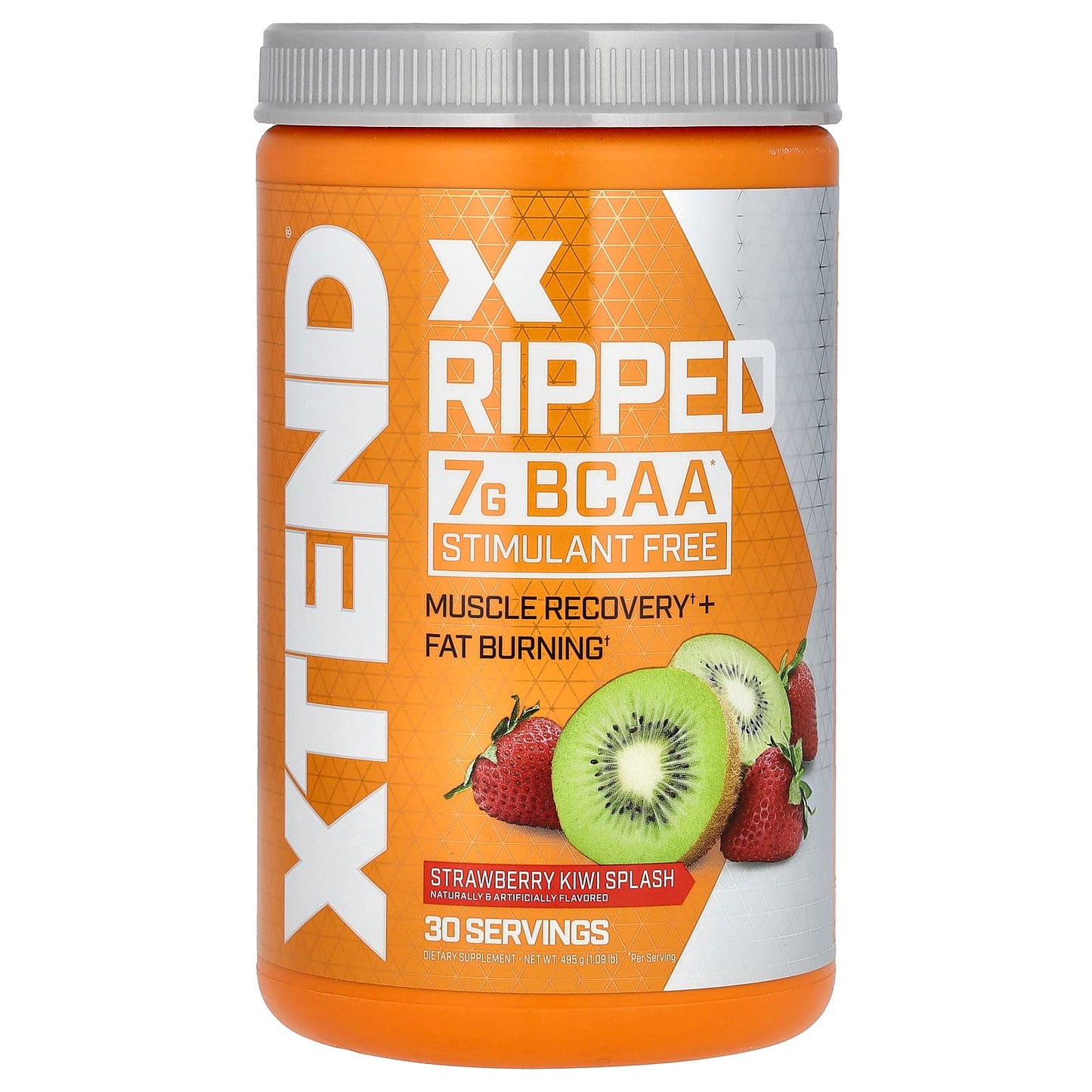 Xtend-Ripped-7G BCAAs-Stimulant Free-Strawberry Kiwi Splash-1.09 lb (495 g)