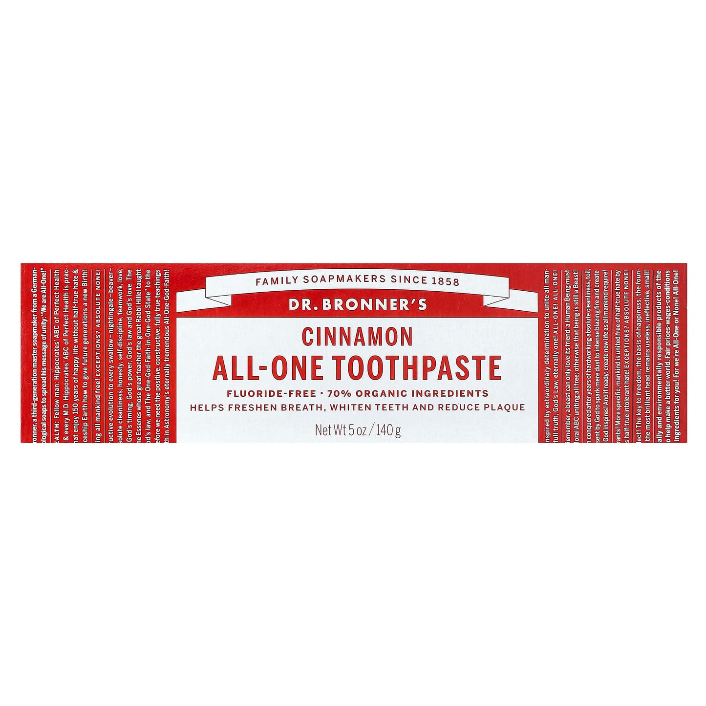 Dr. Bronner's, All-One Toothpaste, Cinnamon, 5 oz (140 g)