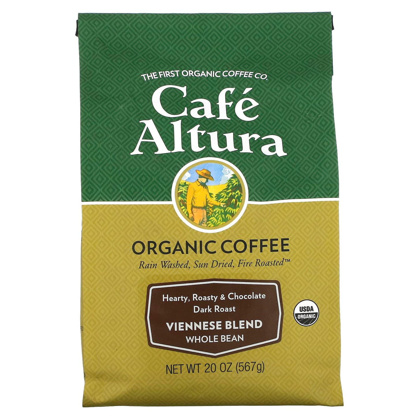 Cafe Altura-Organic Coffee-Viennese Blend-Whole Bean-Dark Roast-20 oz (567 g)