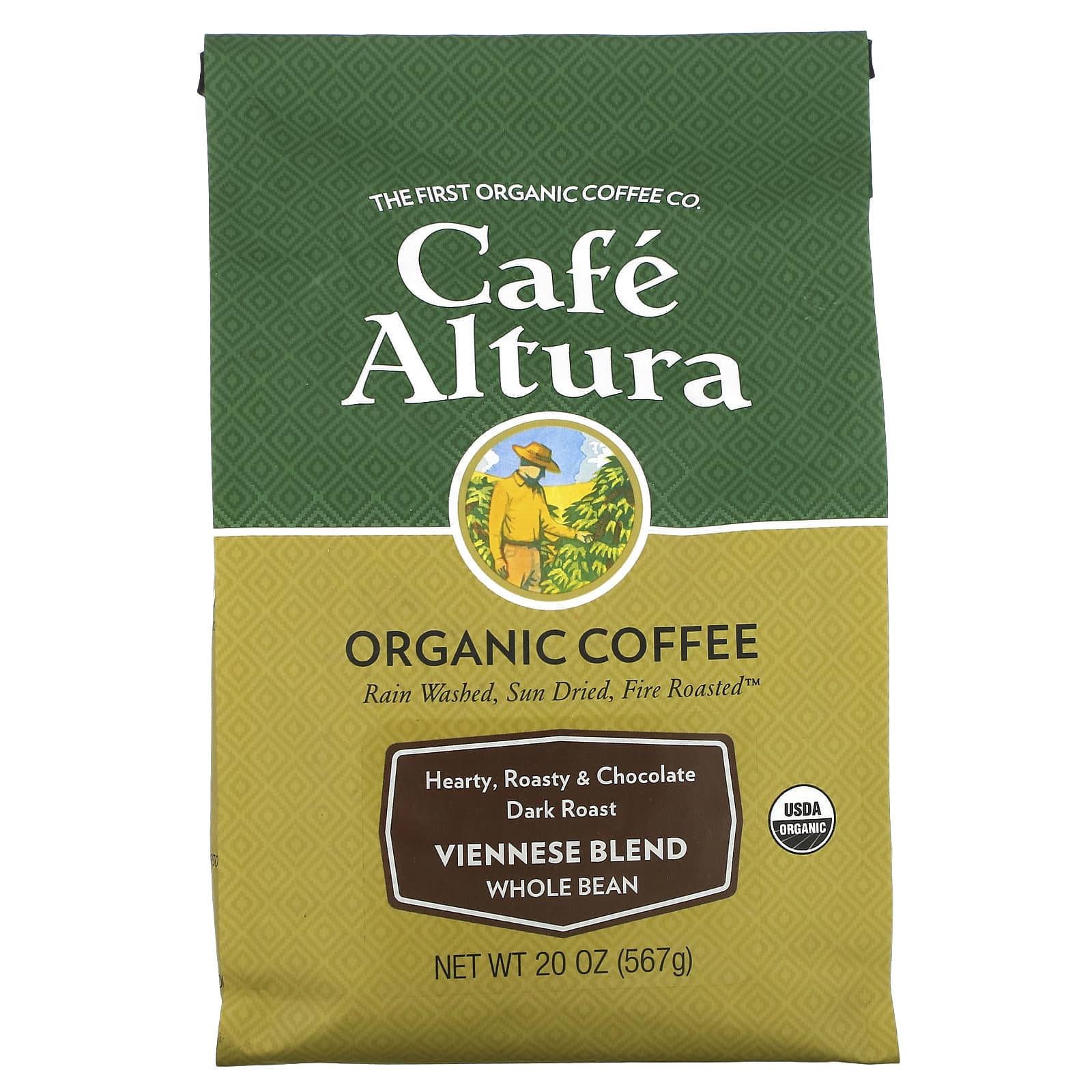 Cafe Altura-Organic Coffee-Viennese Blend-Whole Bean-Dark Roast-20 oz (567 g)