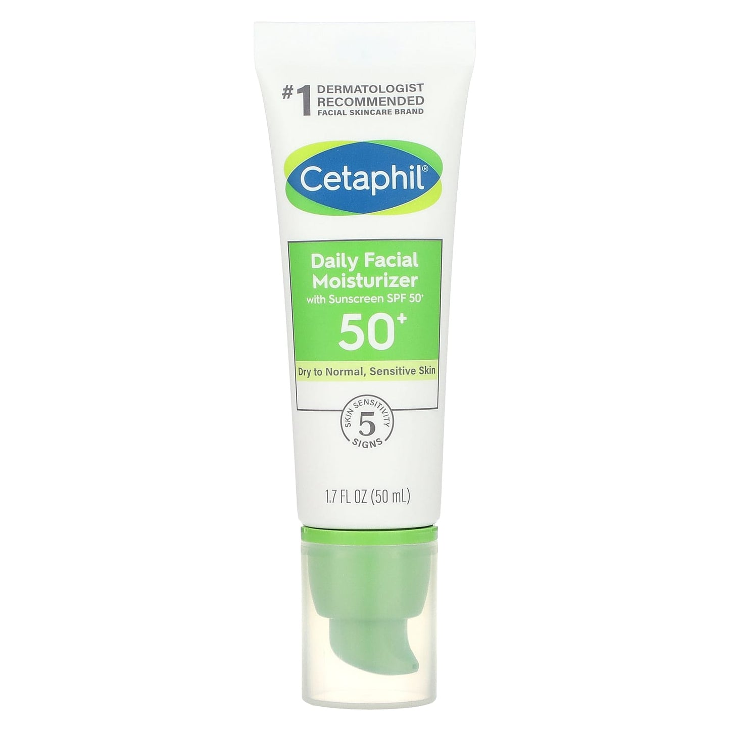 Cetaphil-Daily Facial Moisturizer with Sunscreen-SPF 50+-Fragrance Free-1.7 fl oz (50 ml)