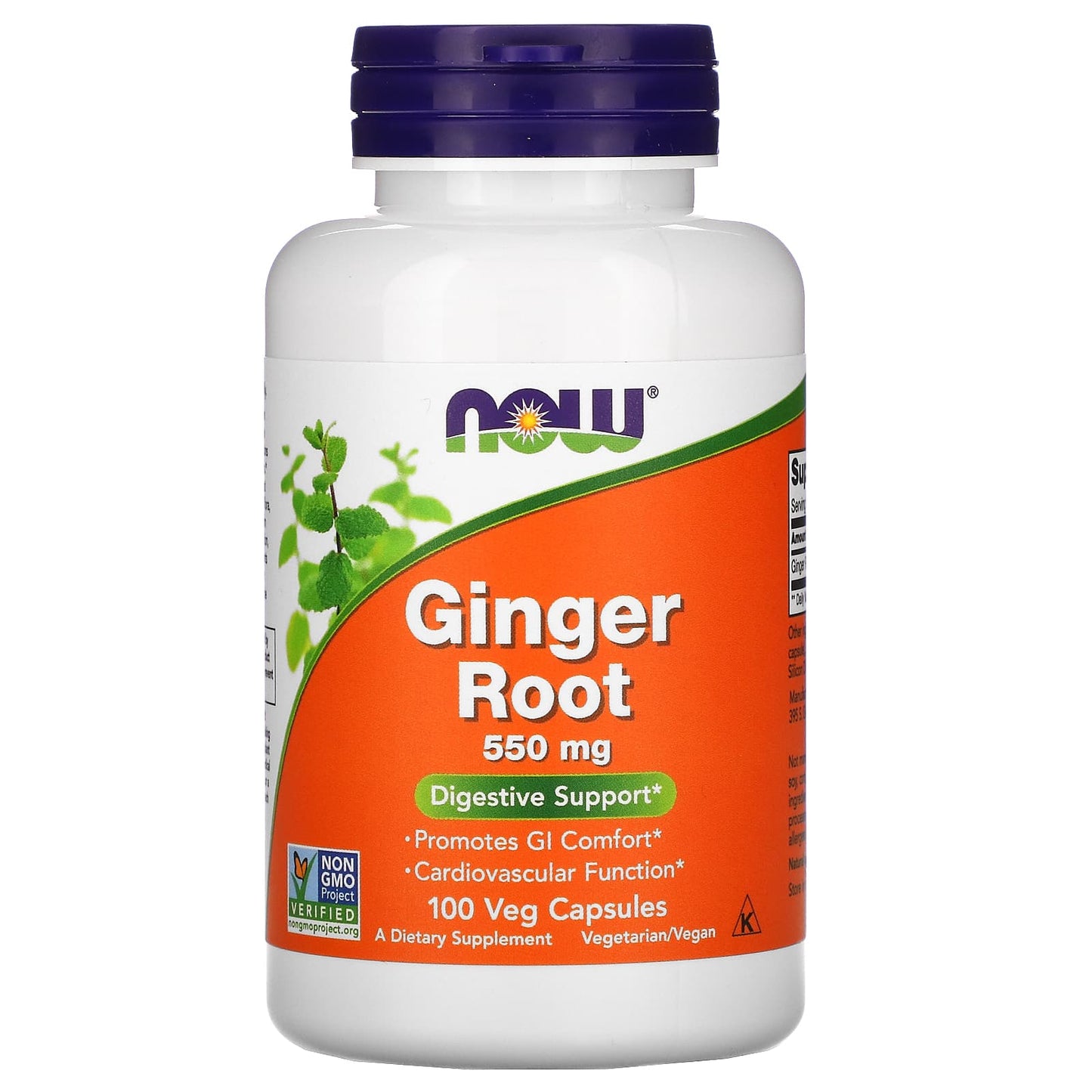 NOW Foods-Ginger Root-550 mg-100 Veg Capsules