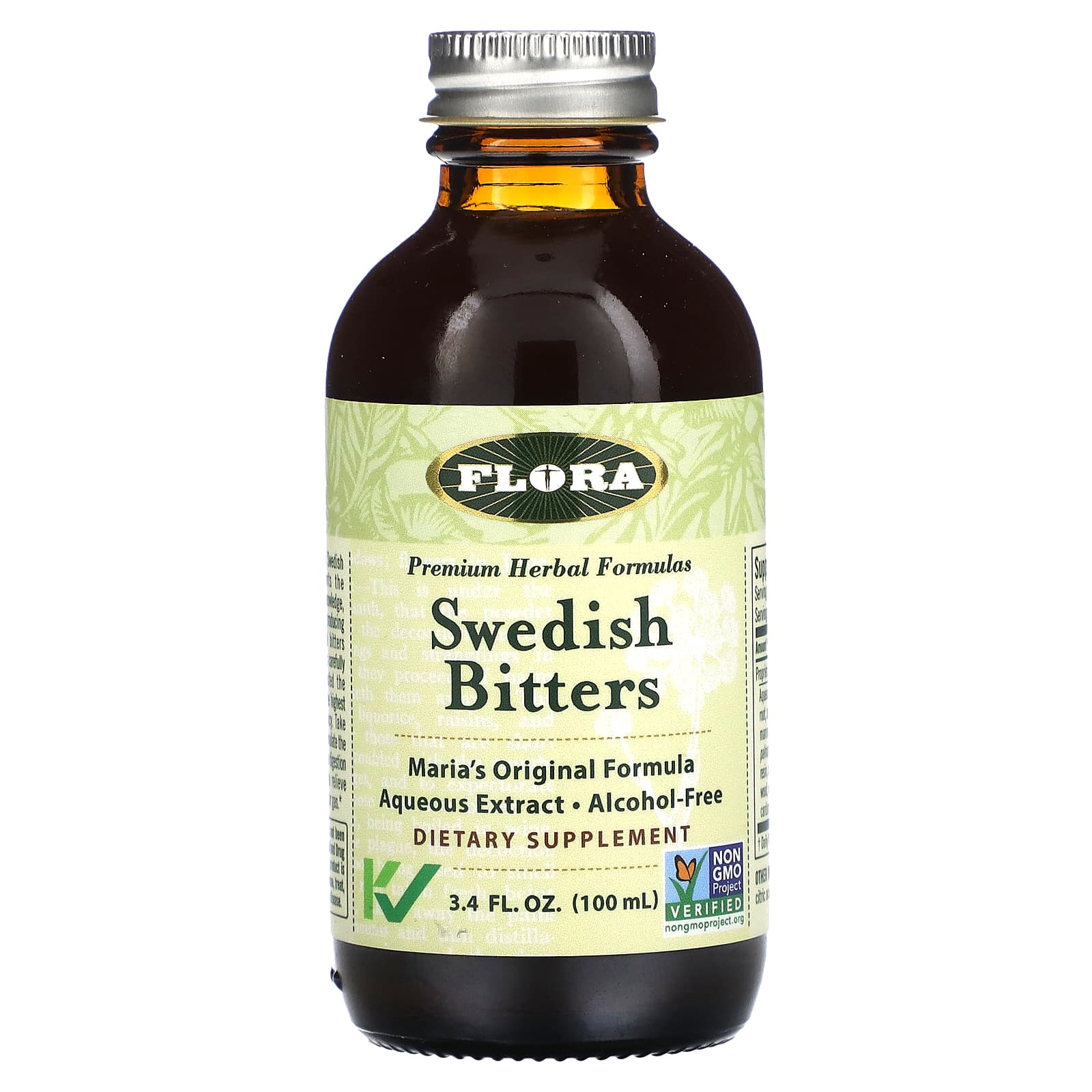 Flora-Swedish Bitters-Alcohol-Free-3.4 fl oz (100 ml)