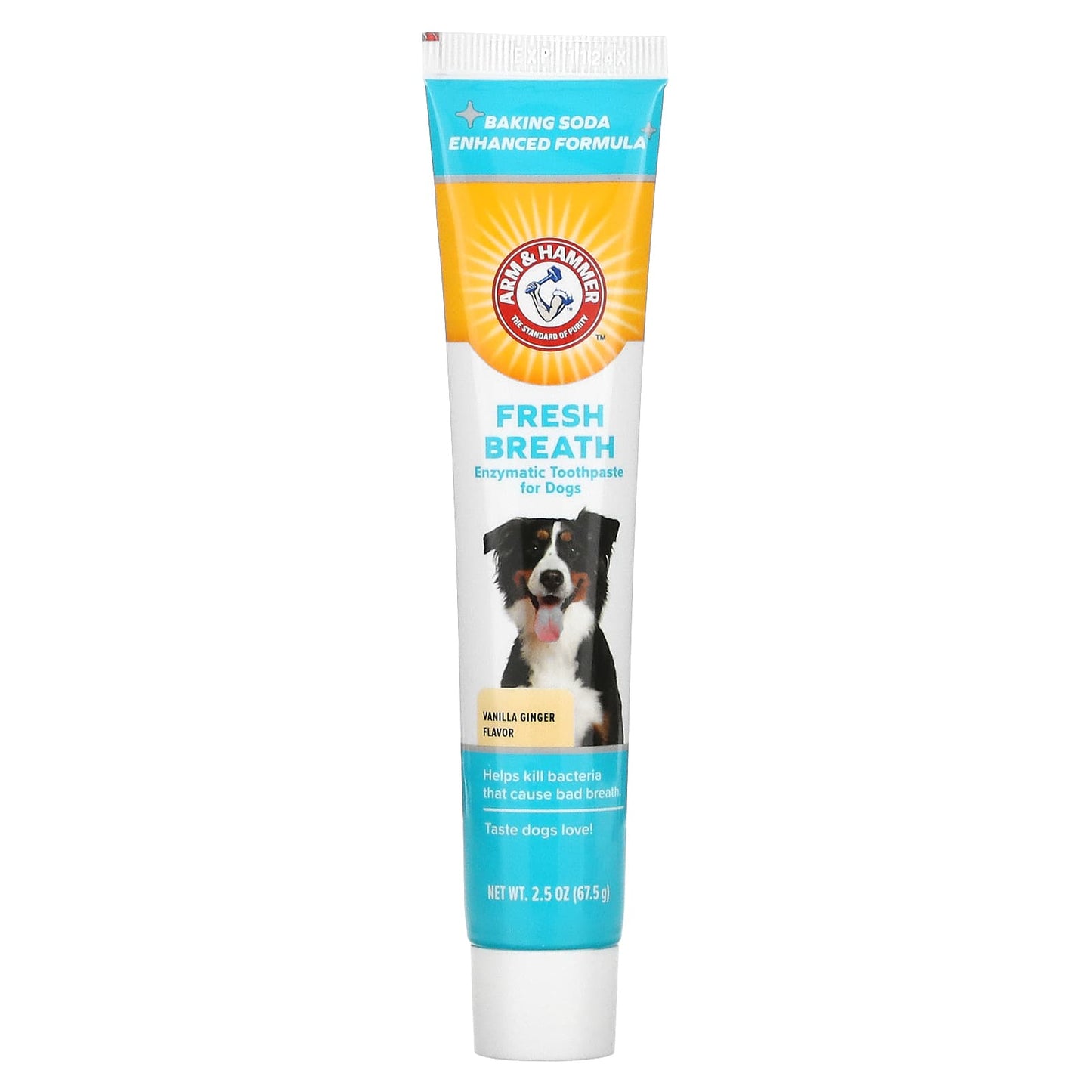 Arm & Hammer-Fresh Breath-Enzymatic Toothpaste-For Dogs-Vanilla Ginger-2.5 oz (67.5 g)