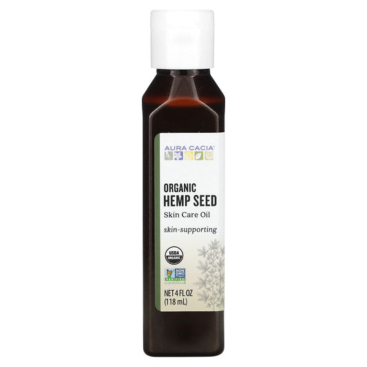 Aura Cacia-Organic-Skin Care Oil-Hemp Seed-4 fl oz (118 ml)