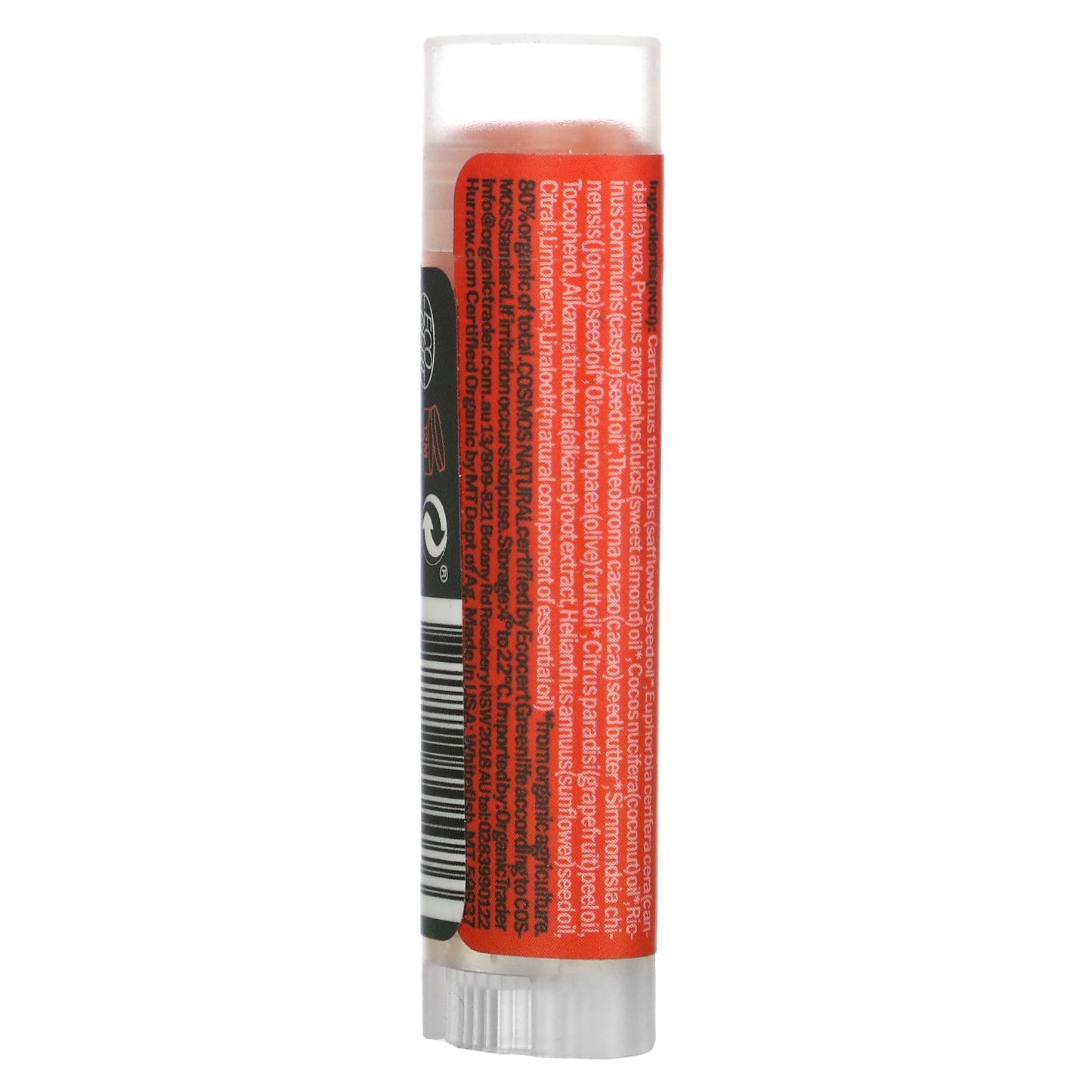 Hurraw! Balm, Lip Balm, Grapefruit, 0.17 oz (4.8 g)