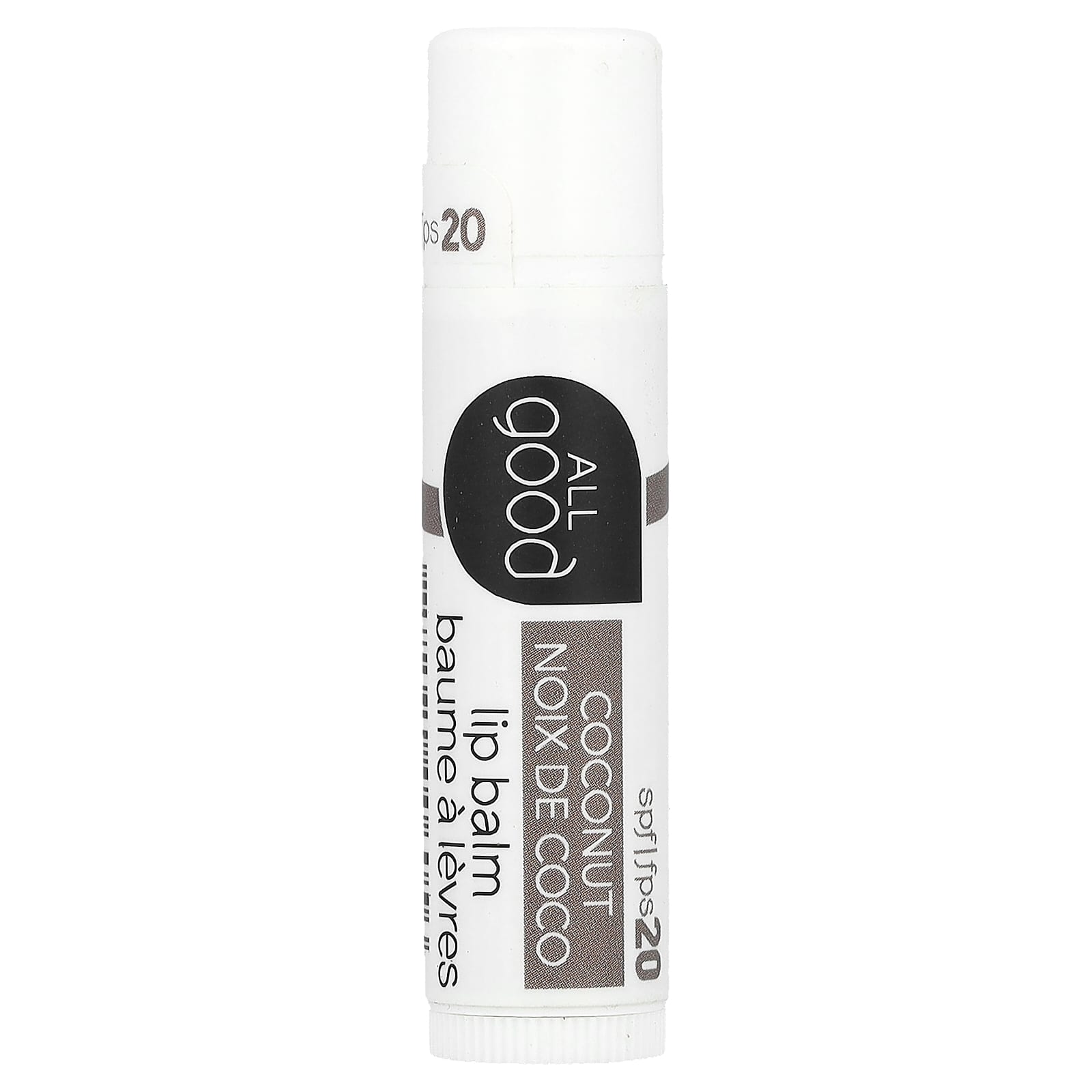 All Good Products-Lip Balm-SPF 20-Coconut-0.15 oz (4.2 g)