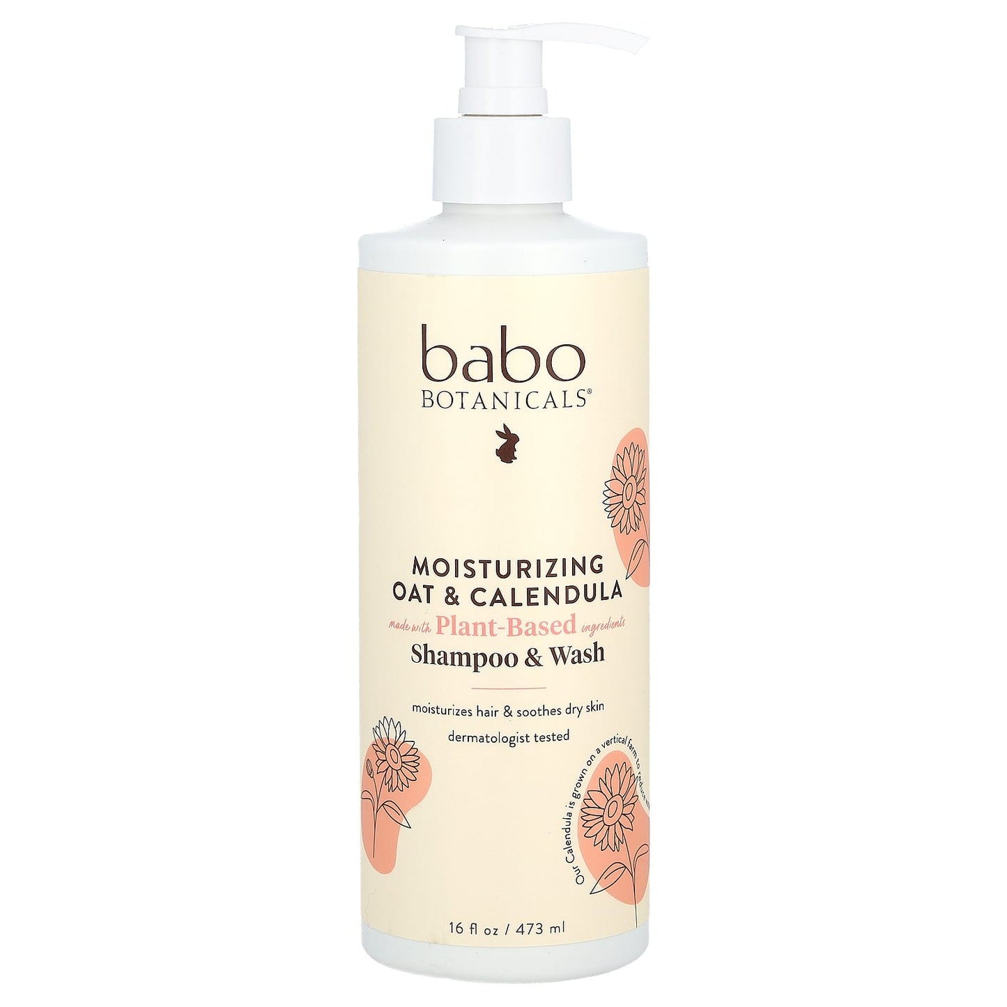 Babo Botanicals-Moisturizing Shampoo & Wash-Oat & Calendula-16 fl oz (473 ml)