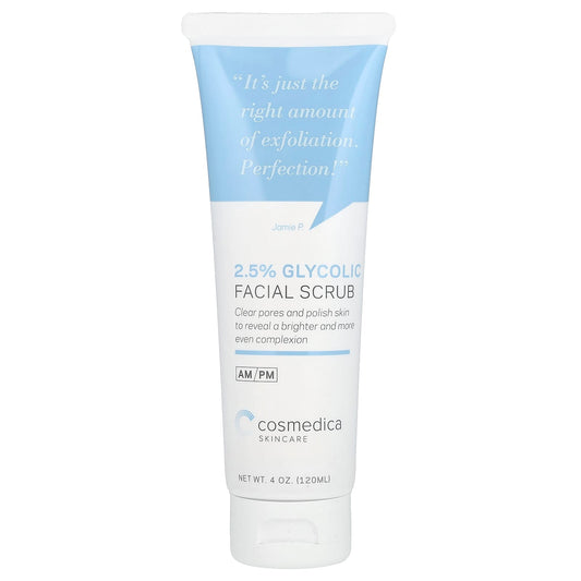 Cosmedica Skincare-2.5% Glycolic Facial Scrub-4 oz (120 ml)