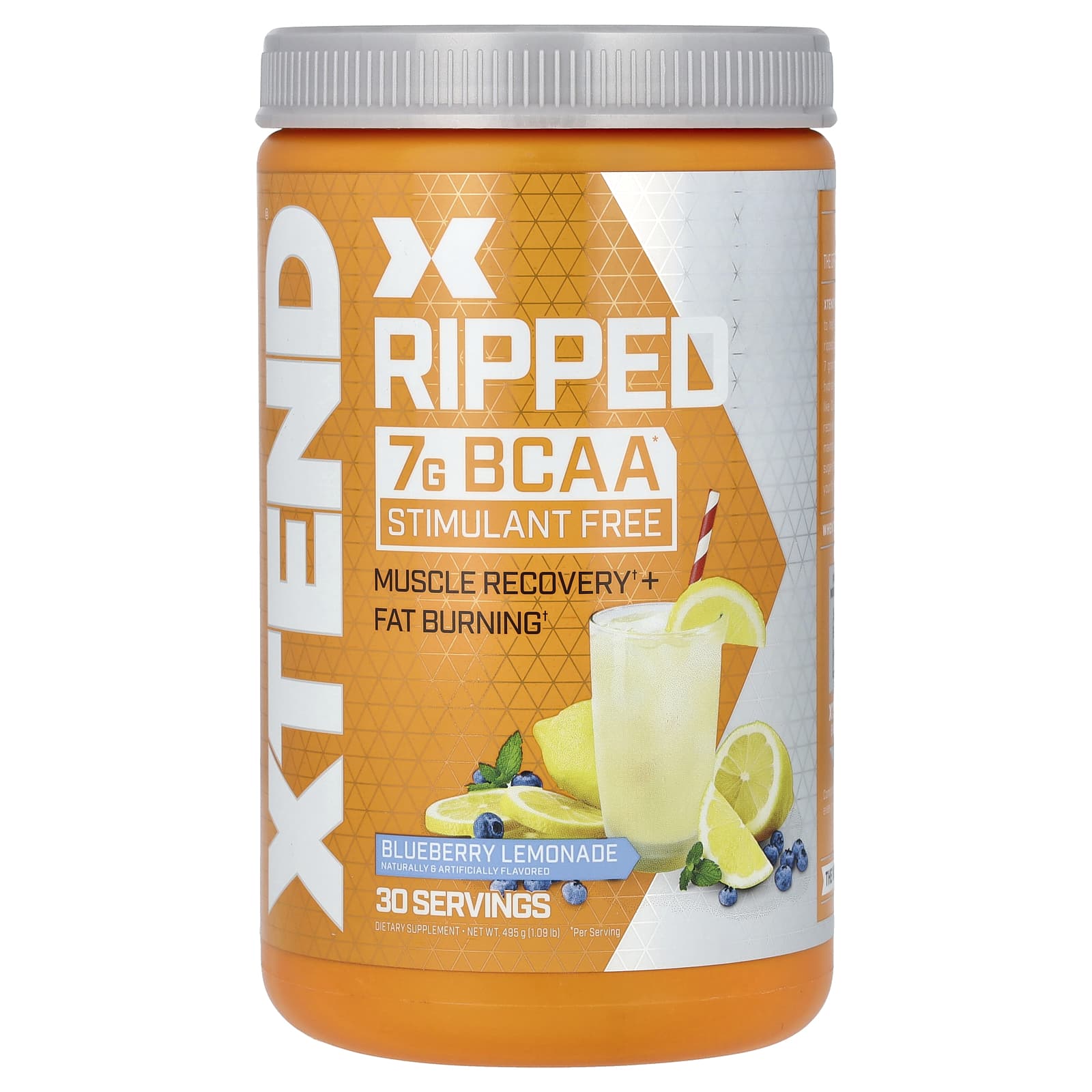 Xtend-Ripped-7G BCAA-Blueberry Lemonade-1.09 lbs (495 g)