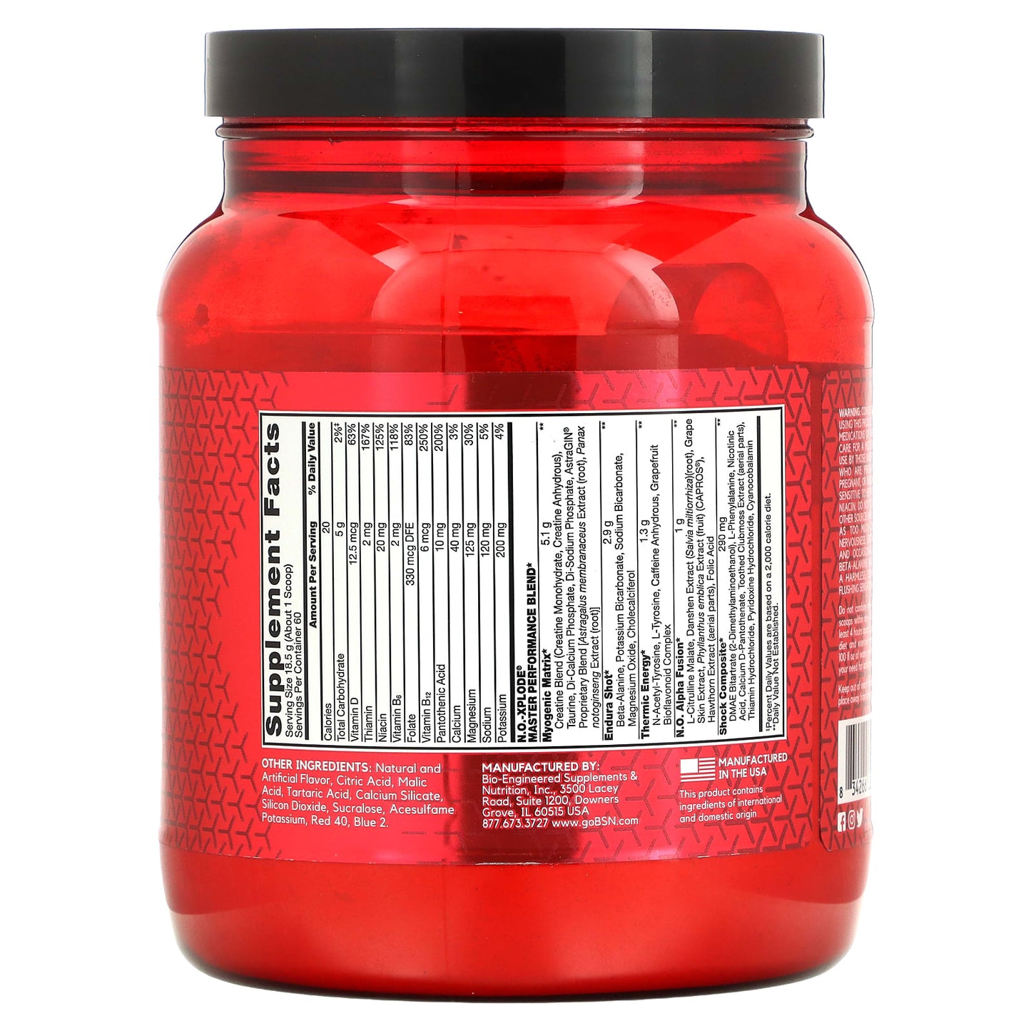 BSN, N.O.-Xplode, Legendary Pre-Workout, Grape, 2.45 lbs (1.11 kg)