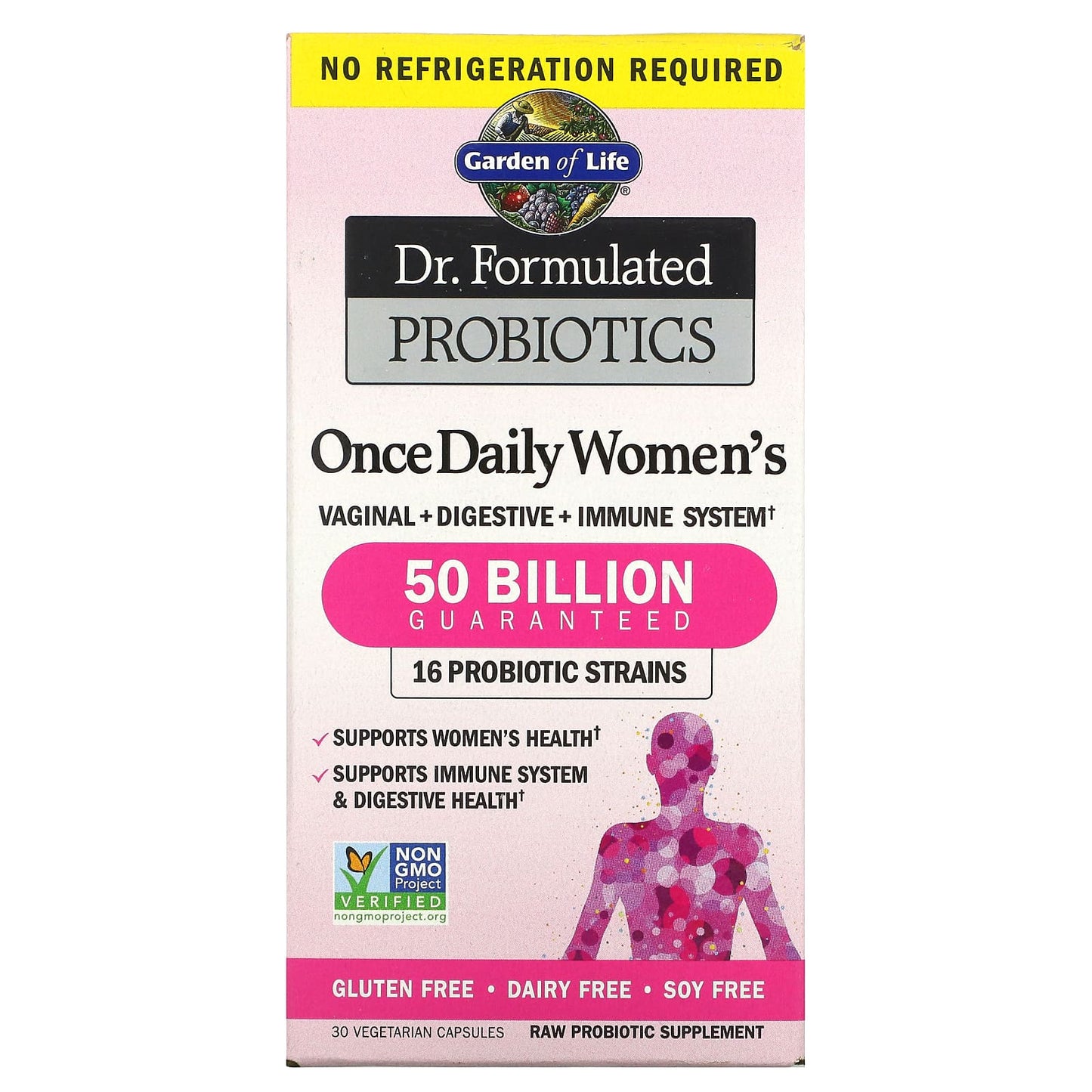 Garden of Life-Dr. Formulated Probiotics-Once Daily Women's-50 Billion-30 Vegetarian Capsules