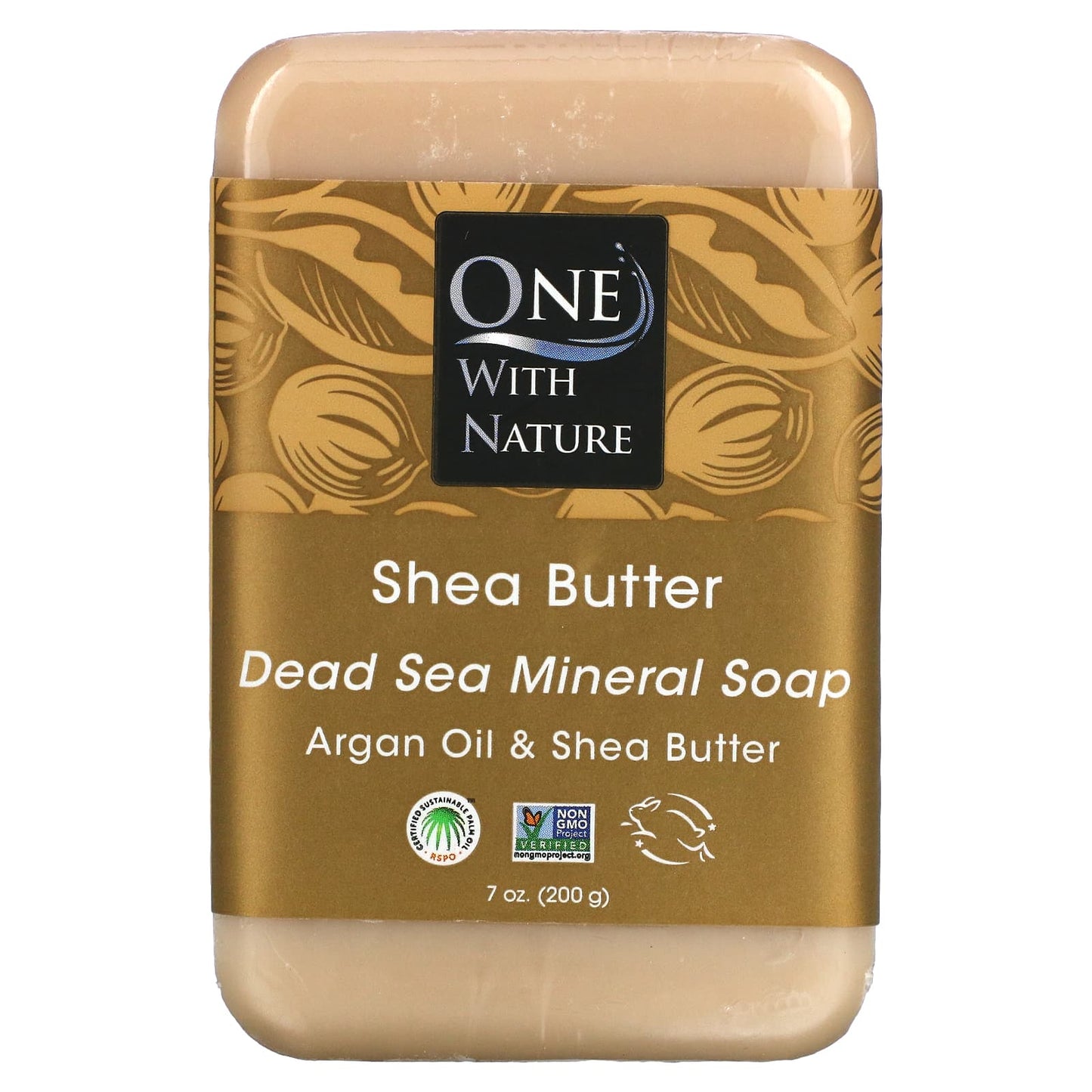 One with Nature-Dead Sea Mineral Soap Bar-Shea Butter-7 oz (200 g)