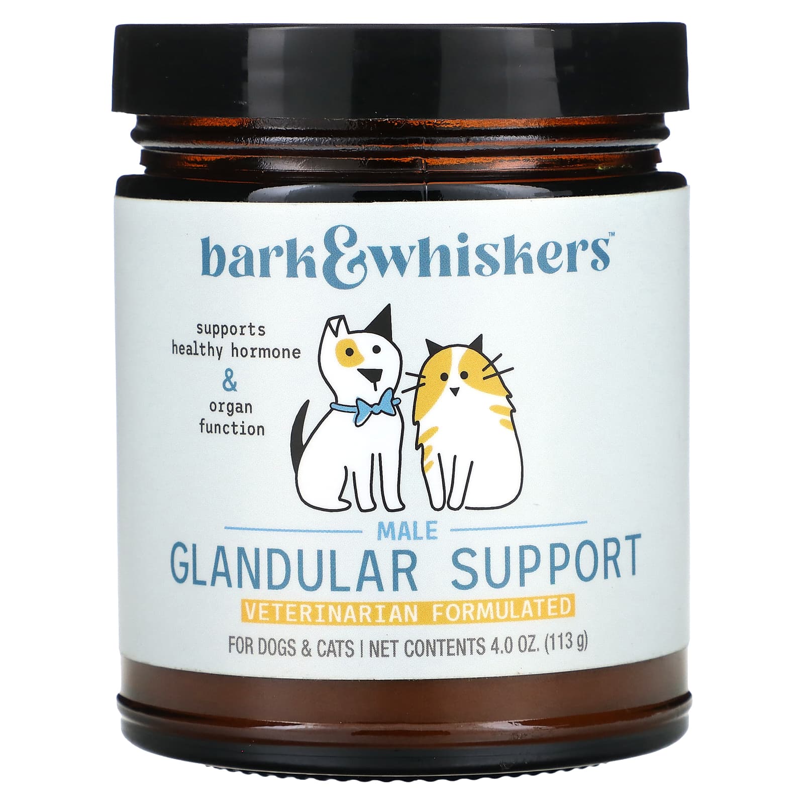 Dr. Mercola-Bark & Whiskers-Male Glandular Support-For Dogs & Cats-4 oz (113 g)