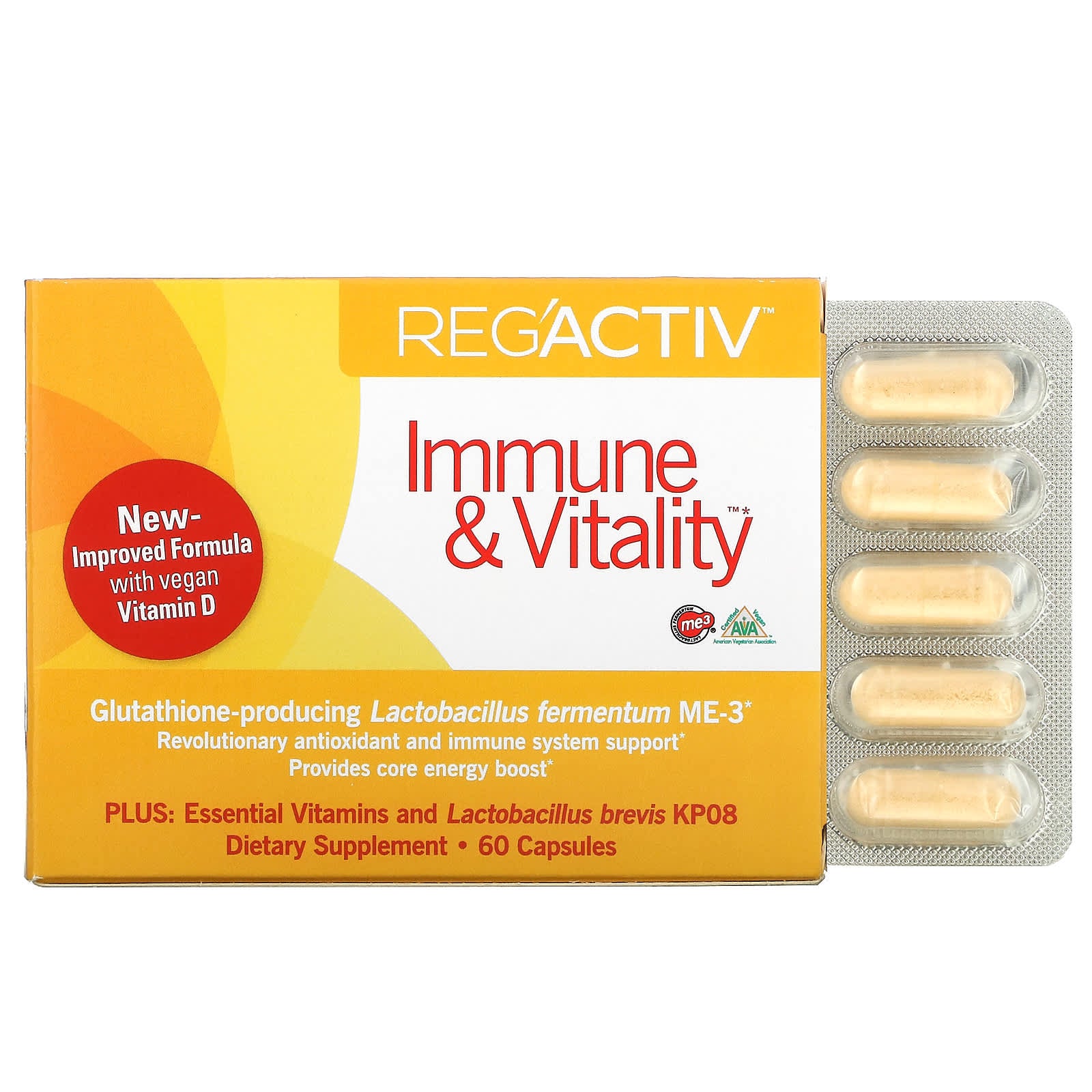 Dr. Ohhira's-Reg'Activ-Immune & Vitality-60 Capsules