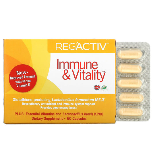 Dr. Ohhira's-Reg'Activ-Immune & Vitality-60 Capsules