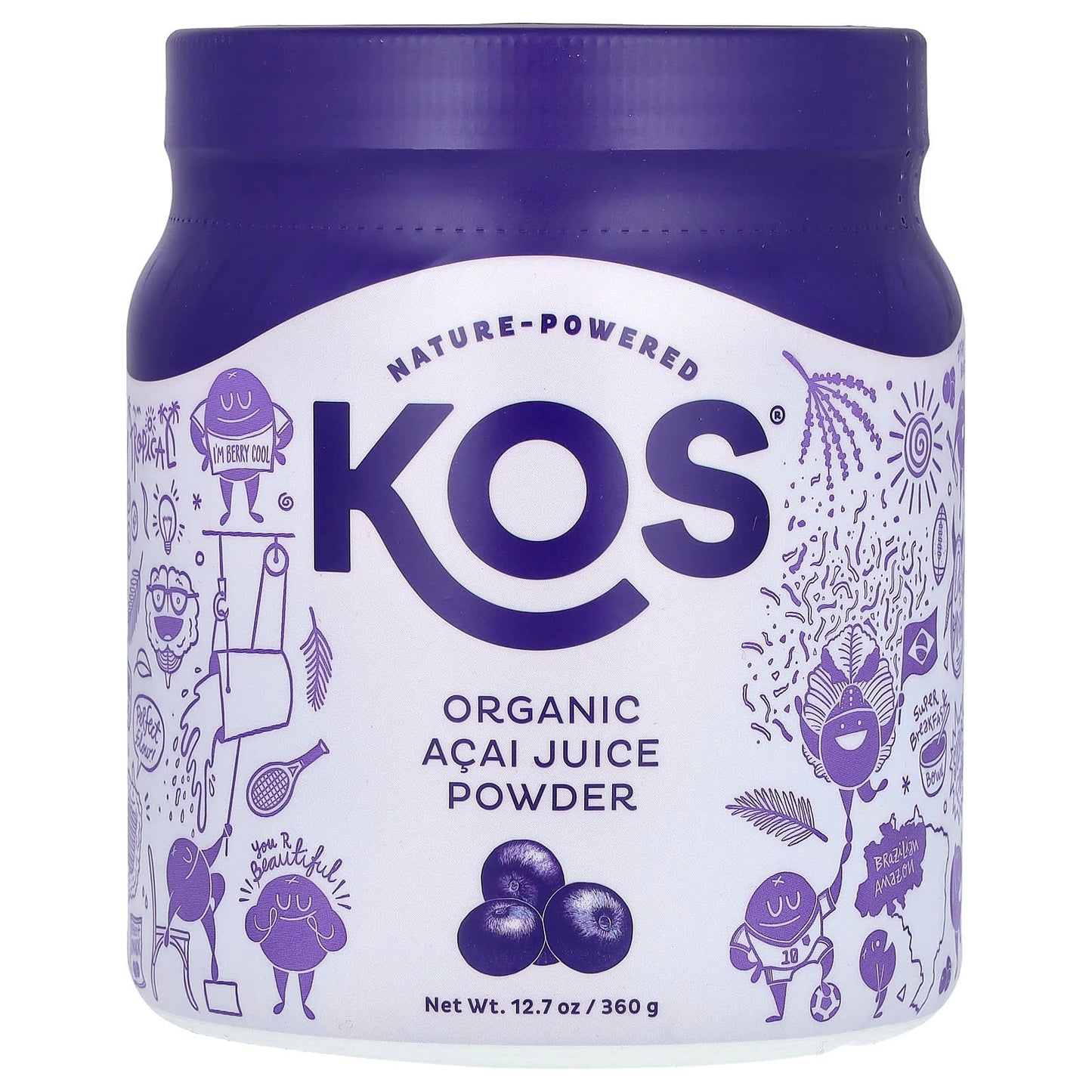 KOS-Organic Acai Juice Powder-12.7 oz (360 g)