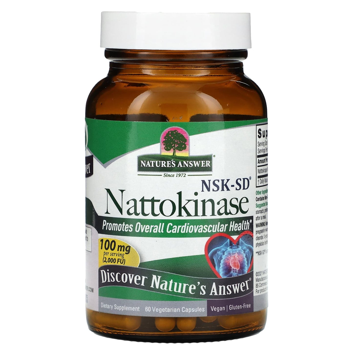 Nature's Answer, Nattokinase, 100 mg, 60 Vegetarian Capsules