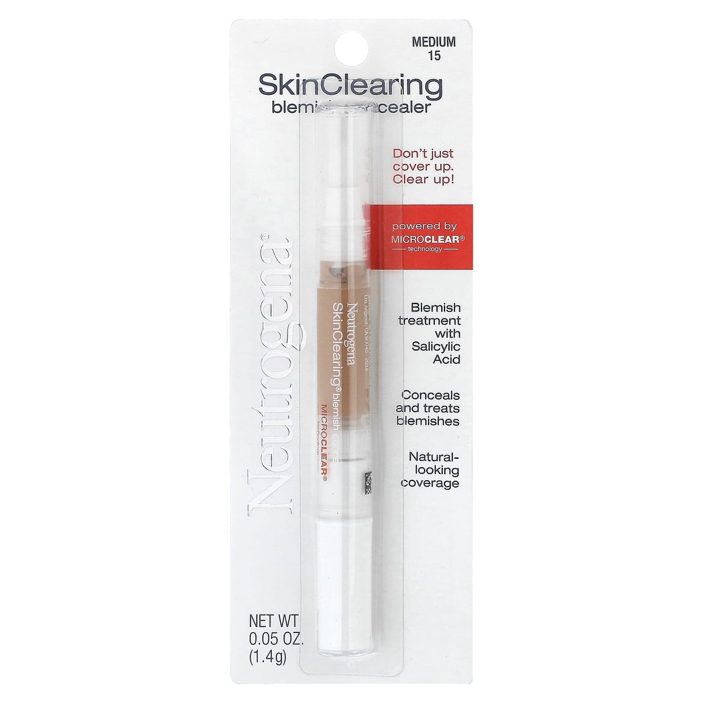 Neutrogena, SkinClearing, Blemish Concealer, Medium 15, 0.05 oz (1.4 g)