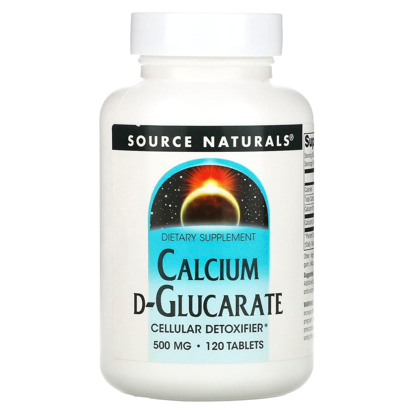 Source Naturals-Calcium D-Glucarate-500 mg-120 Tablets