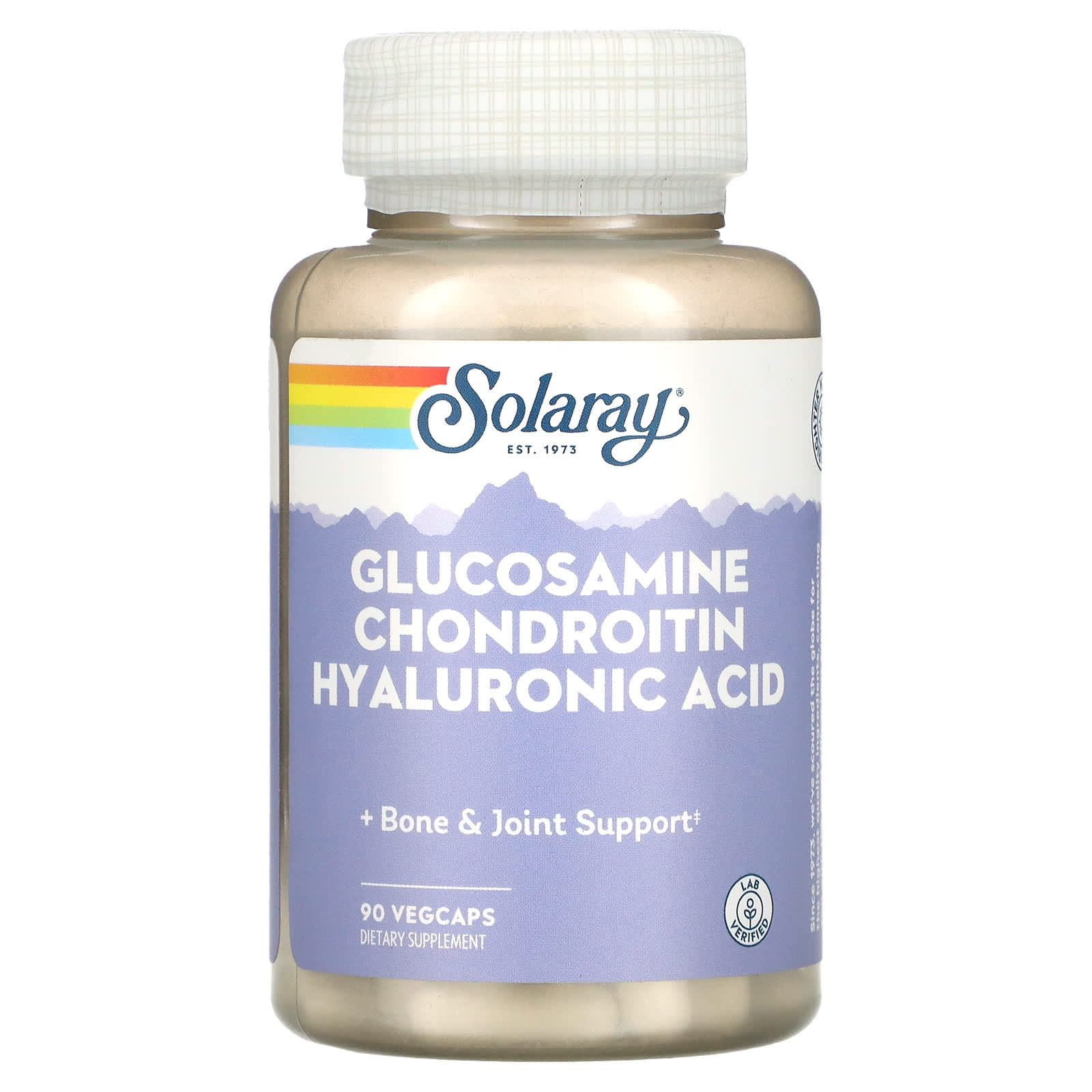 Solaray-Glucosamine Chondroitin Hyaluronic Acid-90 VegCaps