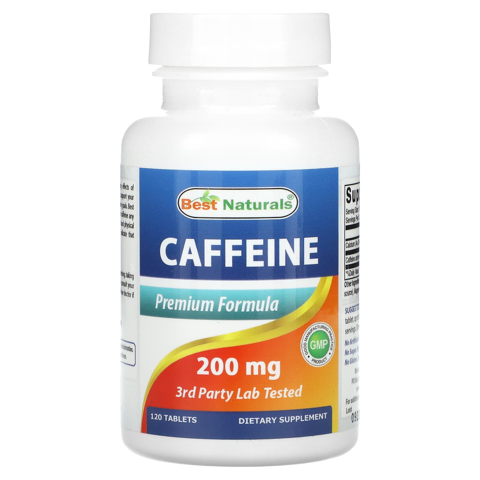 Best Naturals-Caffeine-200 mg-120 Tablets