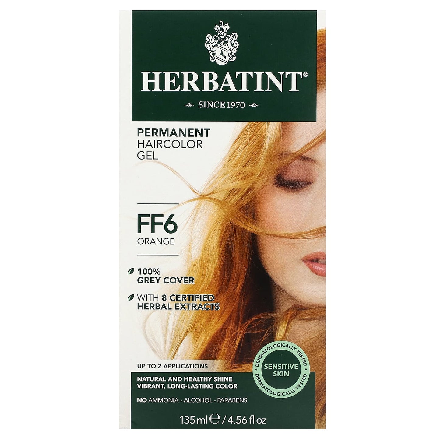 Herbatint-Permanent Haircolor Gel-FF6 Orange-4.56 fl oz (135 ml)