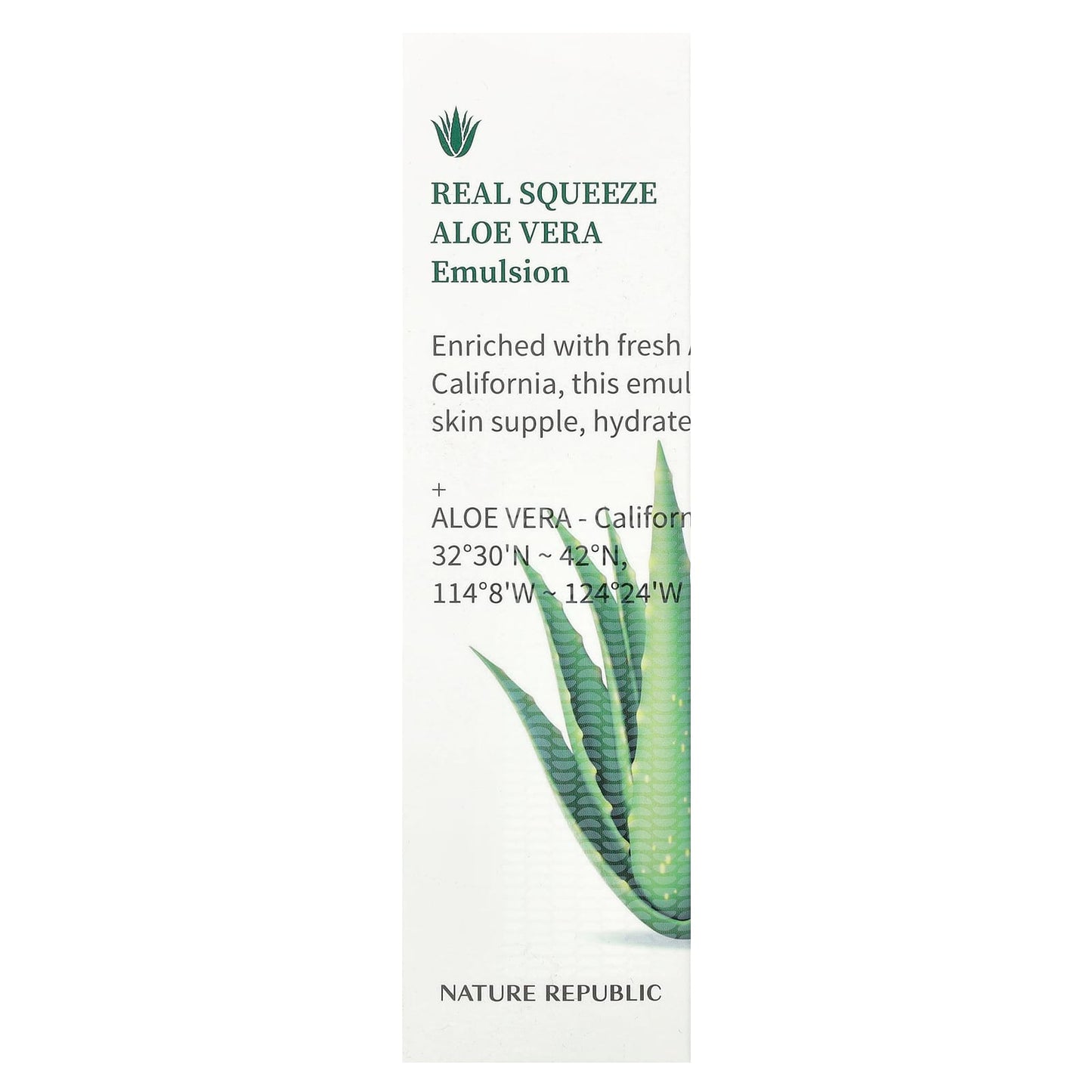 Nature Republic, Real Squeeze Aloe Vera, Emulsion, 4.39 fl oz (130 ml)