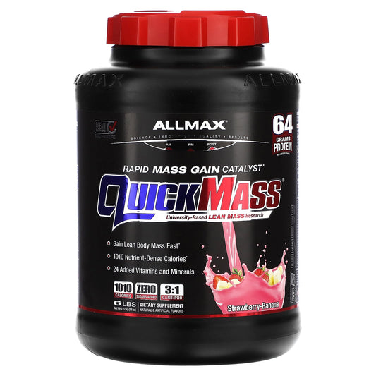 ALLMAX-Quick Mass-Rapid Mass Gain Catalyst-Strawberry-Banana-6 lbs (2.72 kg)