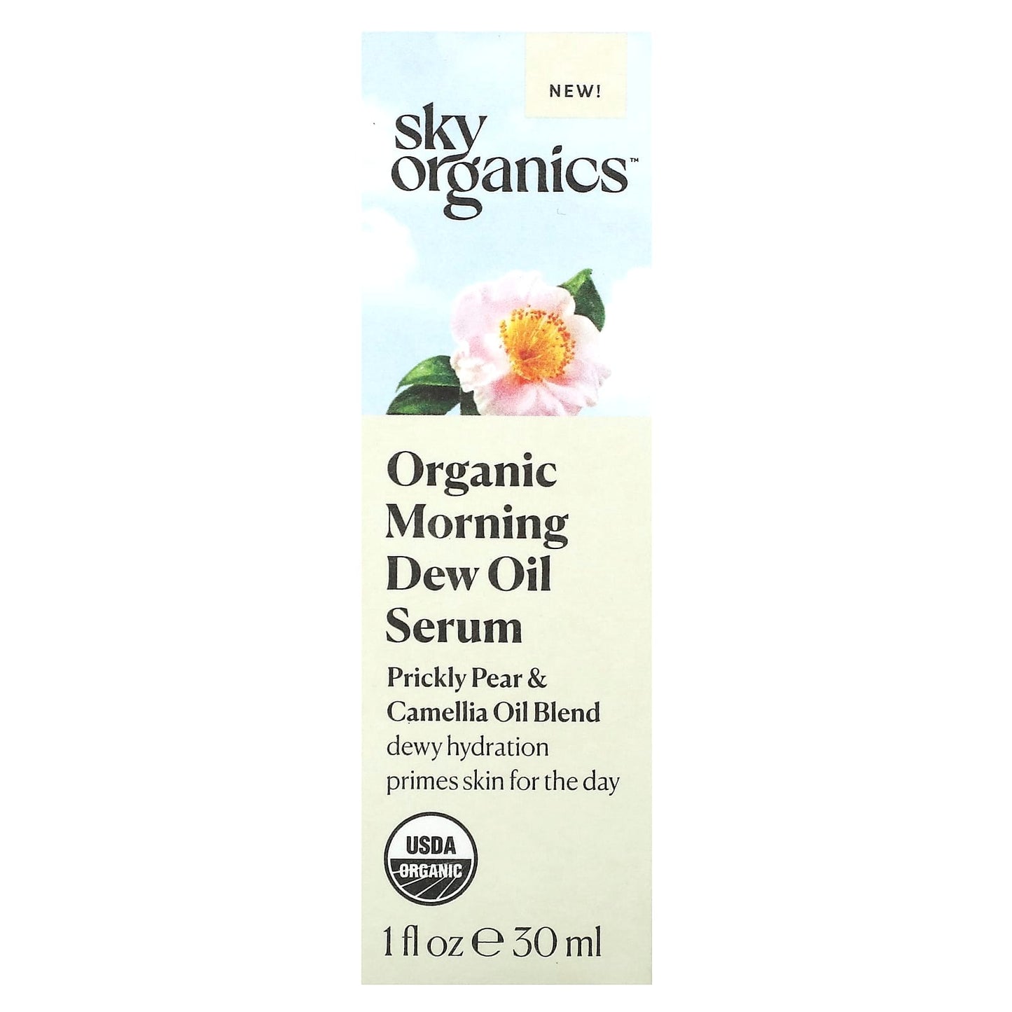 Sky Organics, Organic Morning Dew Oil Serum, Prickly Pear & Camellia Oil Blend, 1 fl oz (30 ml)