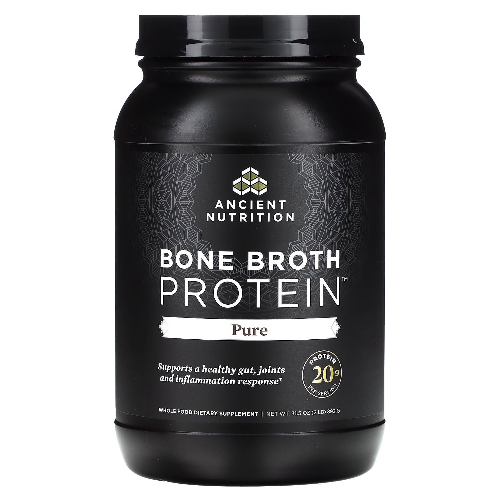 Ancient Nutrition-Bone Broth Protein-Pure-2 lb (892 g)