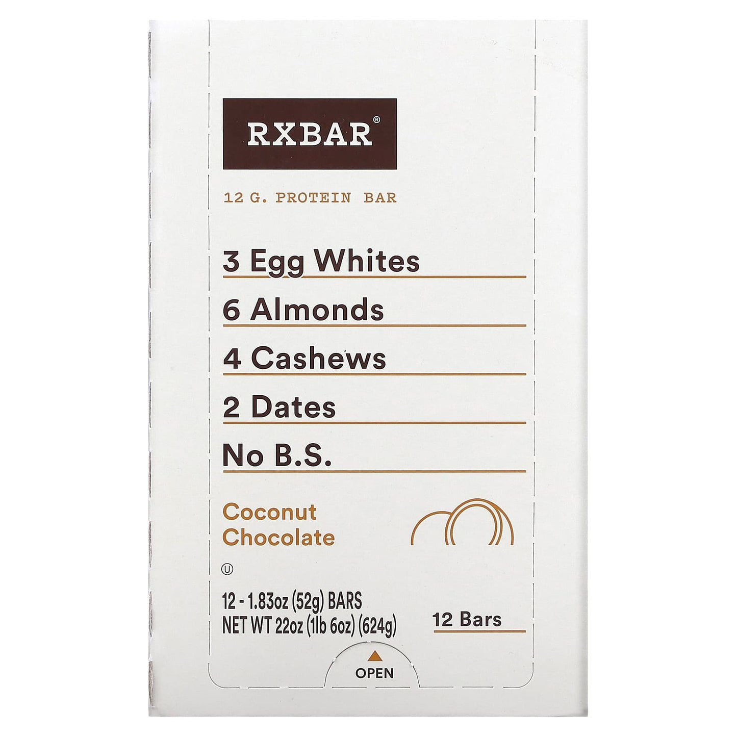 RXBAR-Protein Bar-Coconut Chocolate-12 Bars-1.83 oz (52 g) Each