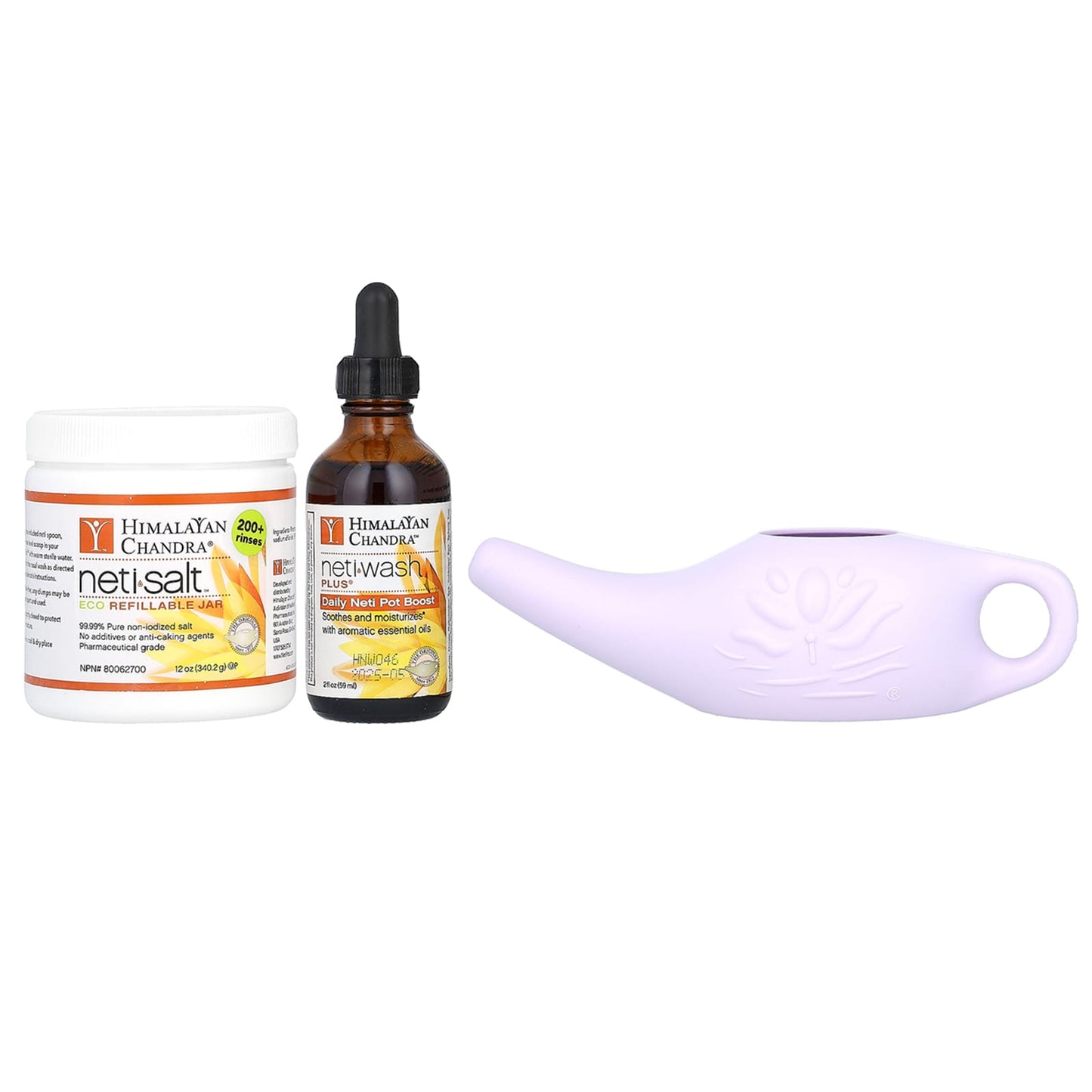 Himalayan Chandra, Neti Pot, Eco Sinus Cleansing System, 3 Piece Kit