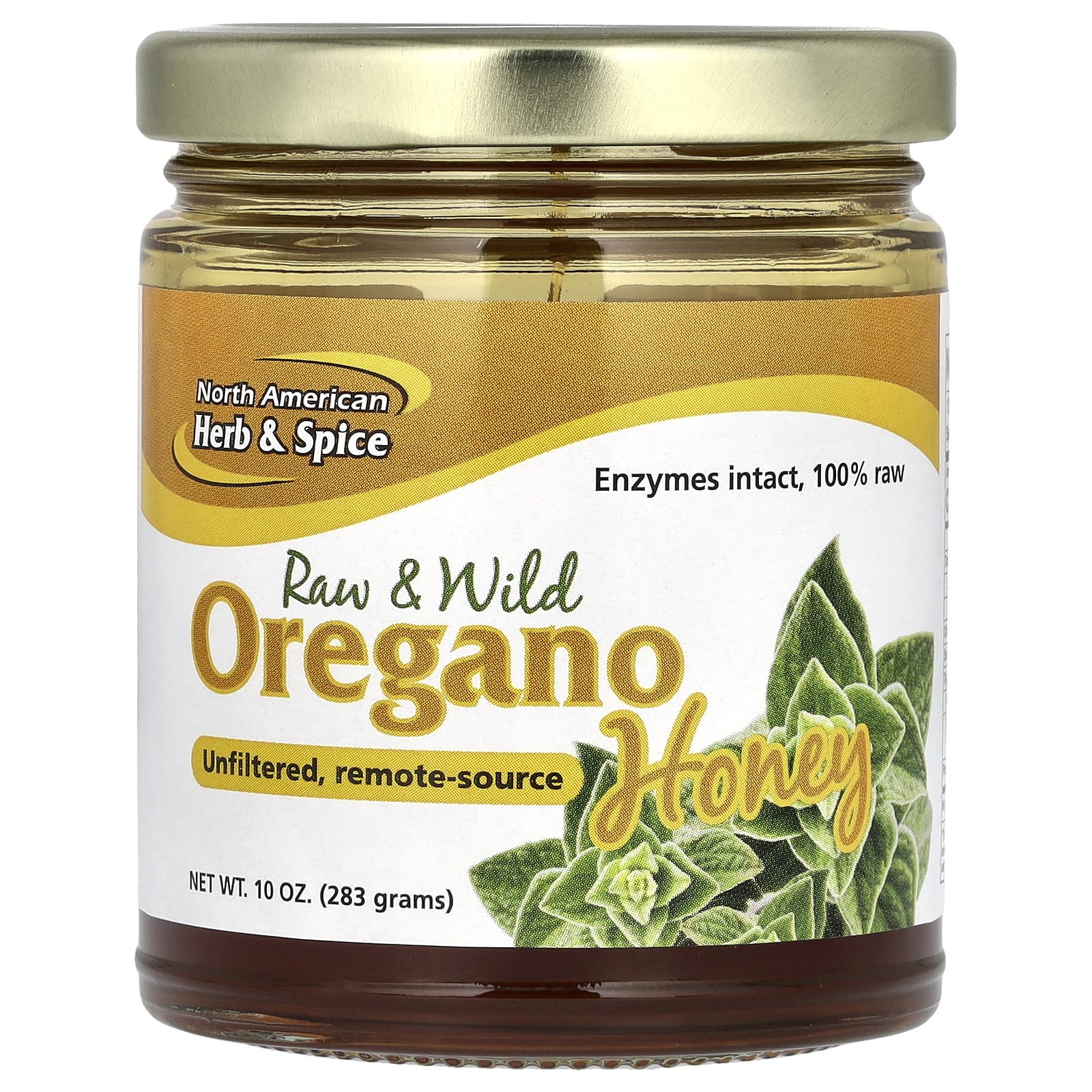 North American Herb & Spice-Raw & Wild Oregano Honey-10 oz (283 g)