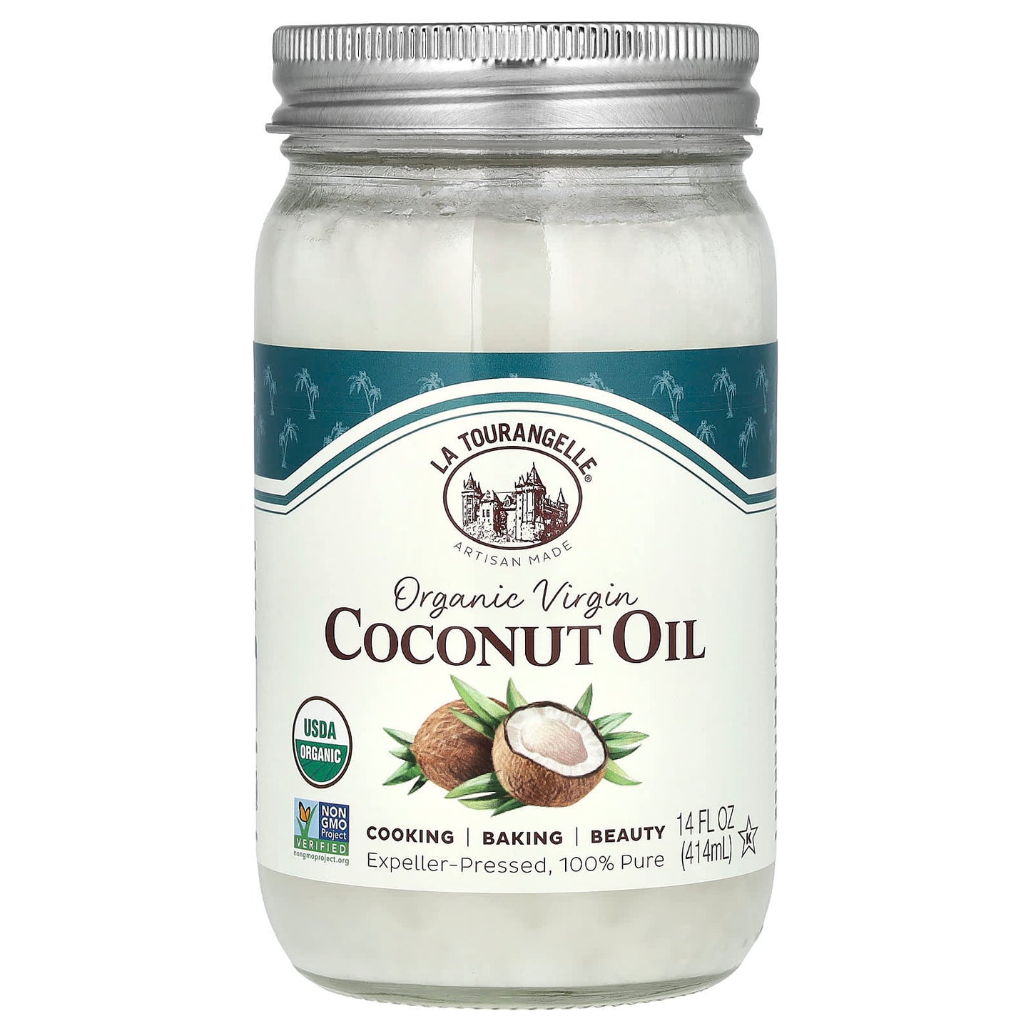 La Tourangelle-Organic Virgin Coconut Oil-14 fl oz (414 ml)