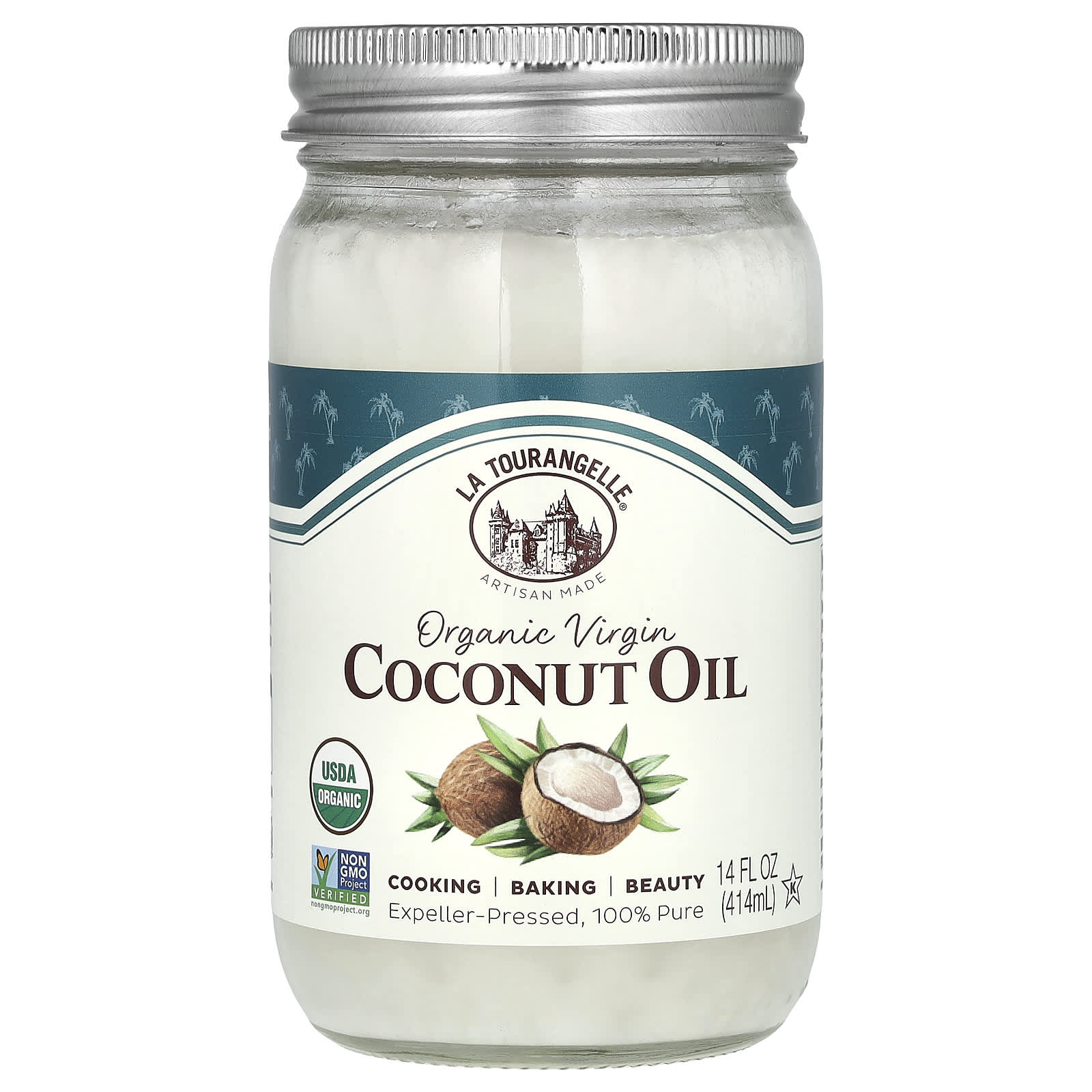 La Tourangelle-Organic Virgin Coconut Oil-14 fl oz (414 ml)