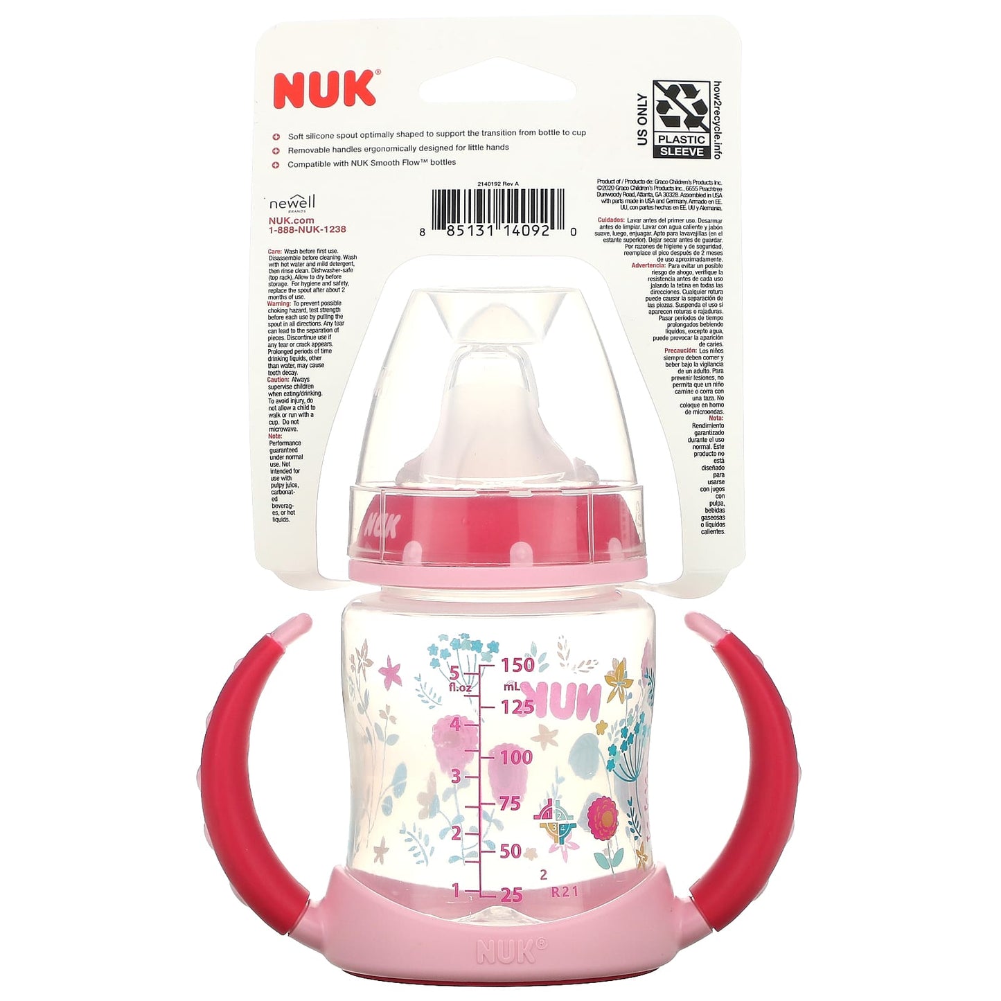 NUK, Learner Cup, 6+ Months, Pink, 5 oz (150 ml)